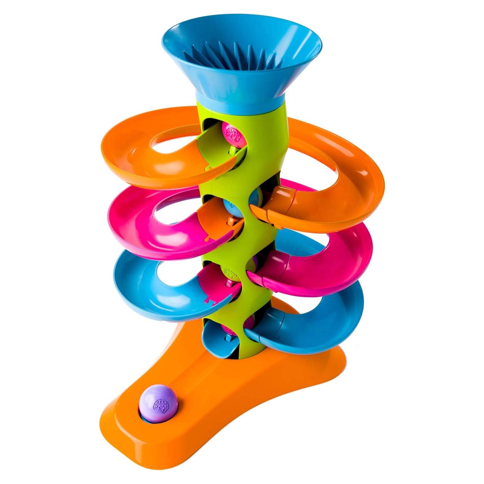 Torre de Pelotas Fat Brain Toys, Juguete Educativo 40.6x45.7cm