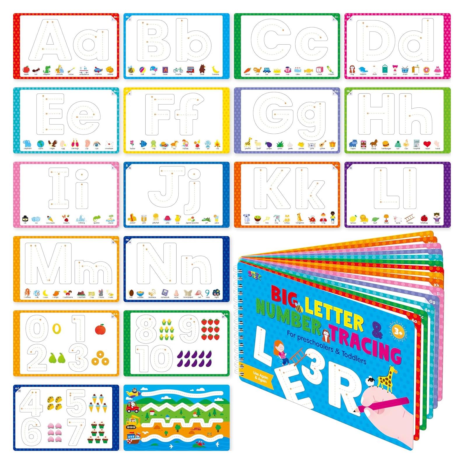 Cuaderno de Trazado de Letras y Números SpriteGru 30 Páginas