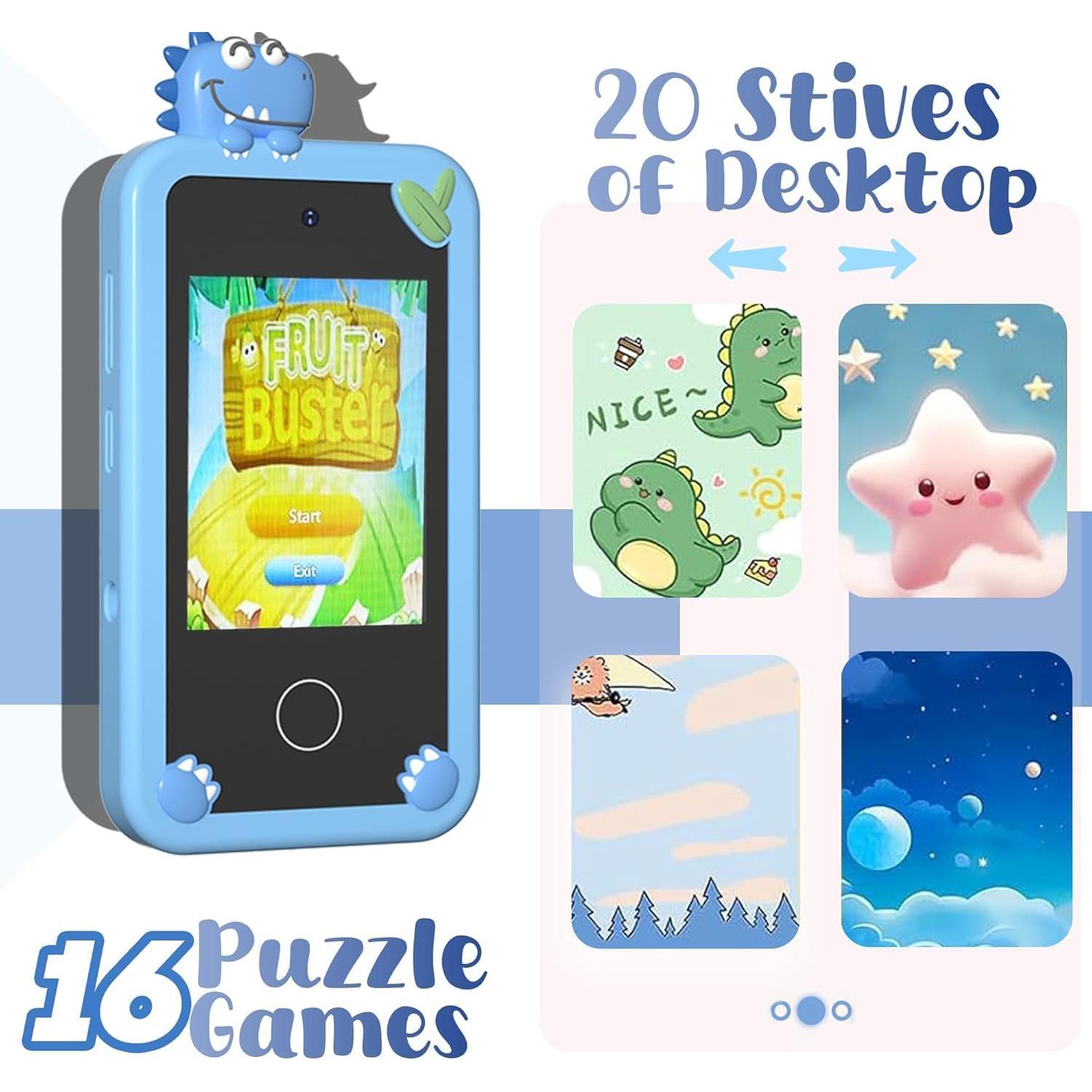 Teléfono Inteligente Selybria para Niños 3-9 Años - 16 Juegos