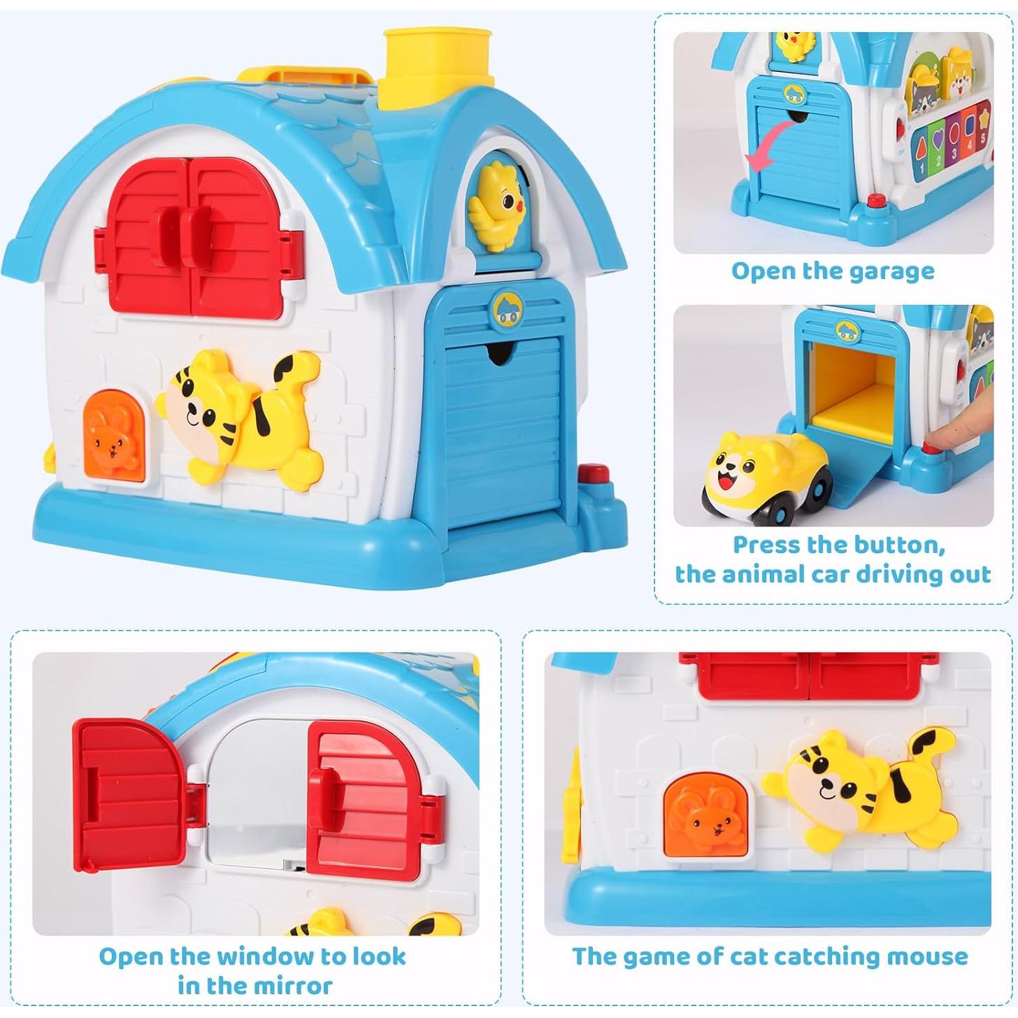 Casa Musical de Animales BOBUEXER - Juguete Educativo Azul