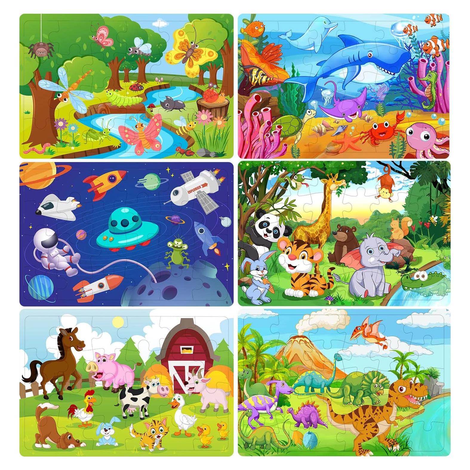 Rompecabezas de Madera Eirenke 6 Piezas 3-5 Años Educativos