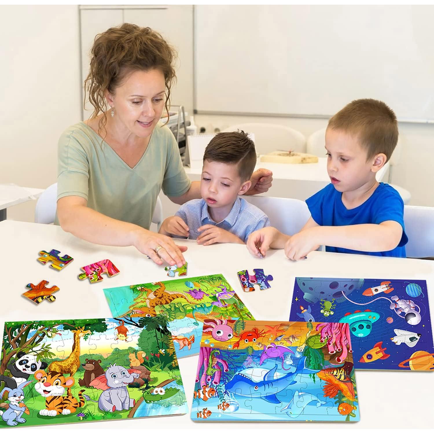 Rompecabezas de Madera Eirenke 6 Piezas 3-5 Años Educativos