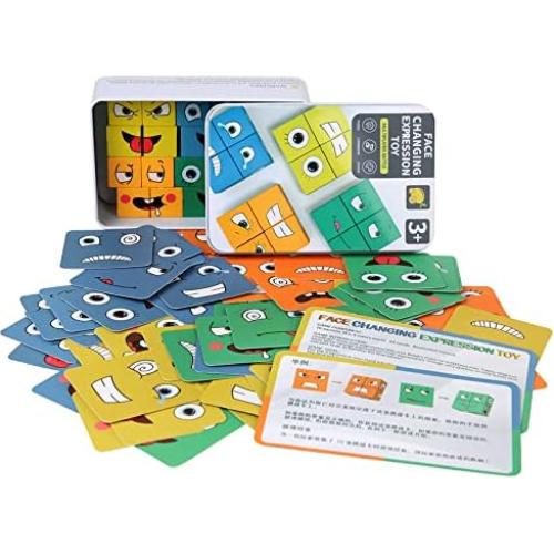 Juego de Rompecabezas de Madera LLRRJJ con Emoticonos