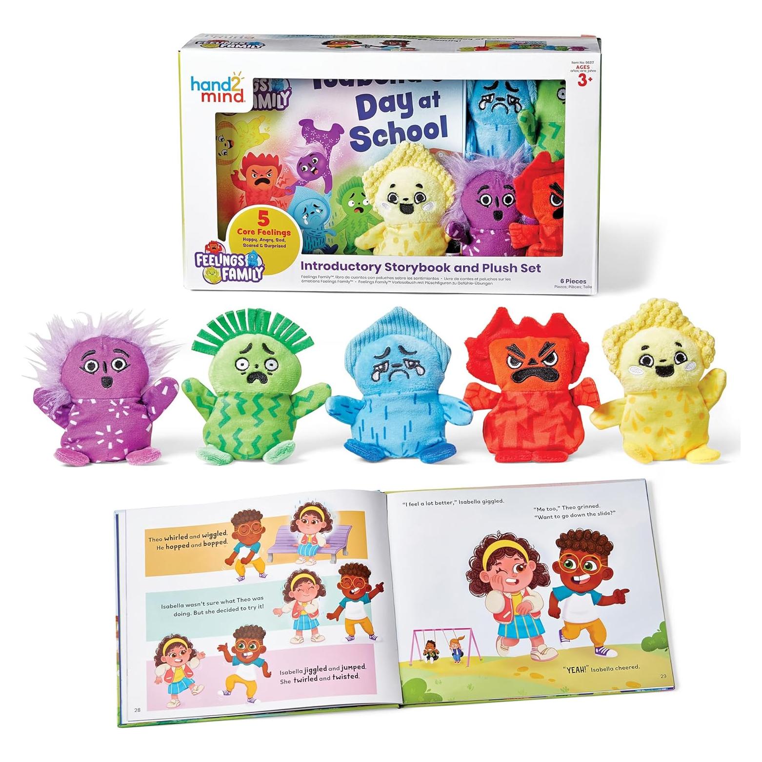 Set de Peluches y Libro de Emociones hand2mind 36 Páginas