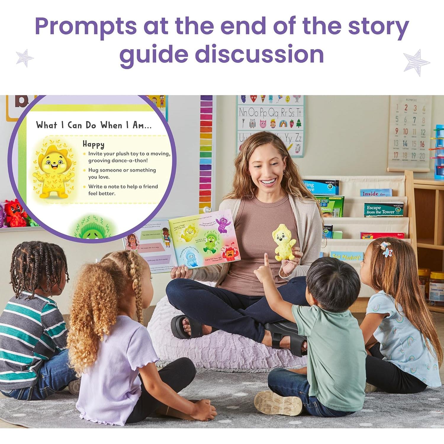 Set de Peluches y Libro de Emociones hand2mind 36 Páginas