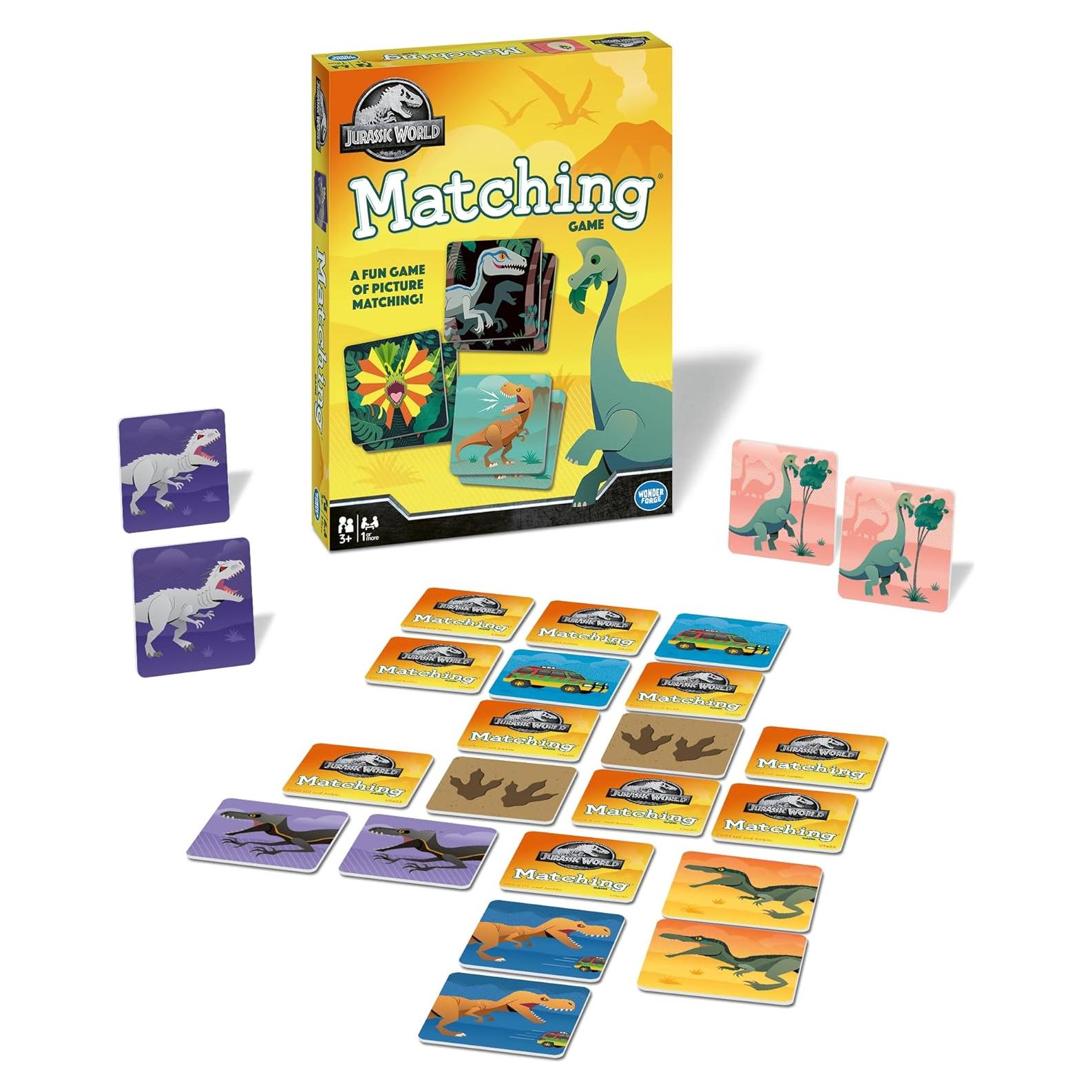 Juego de Memoria Jurassic World Wonder Forge - Dinosaurios que Brillan