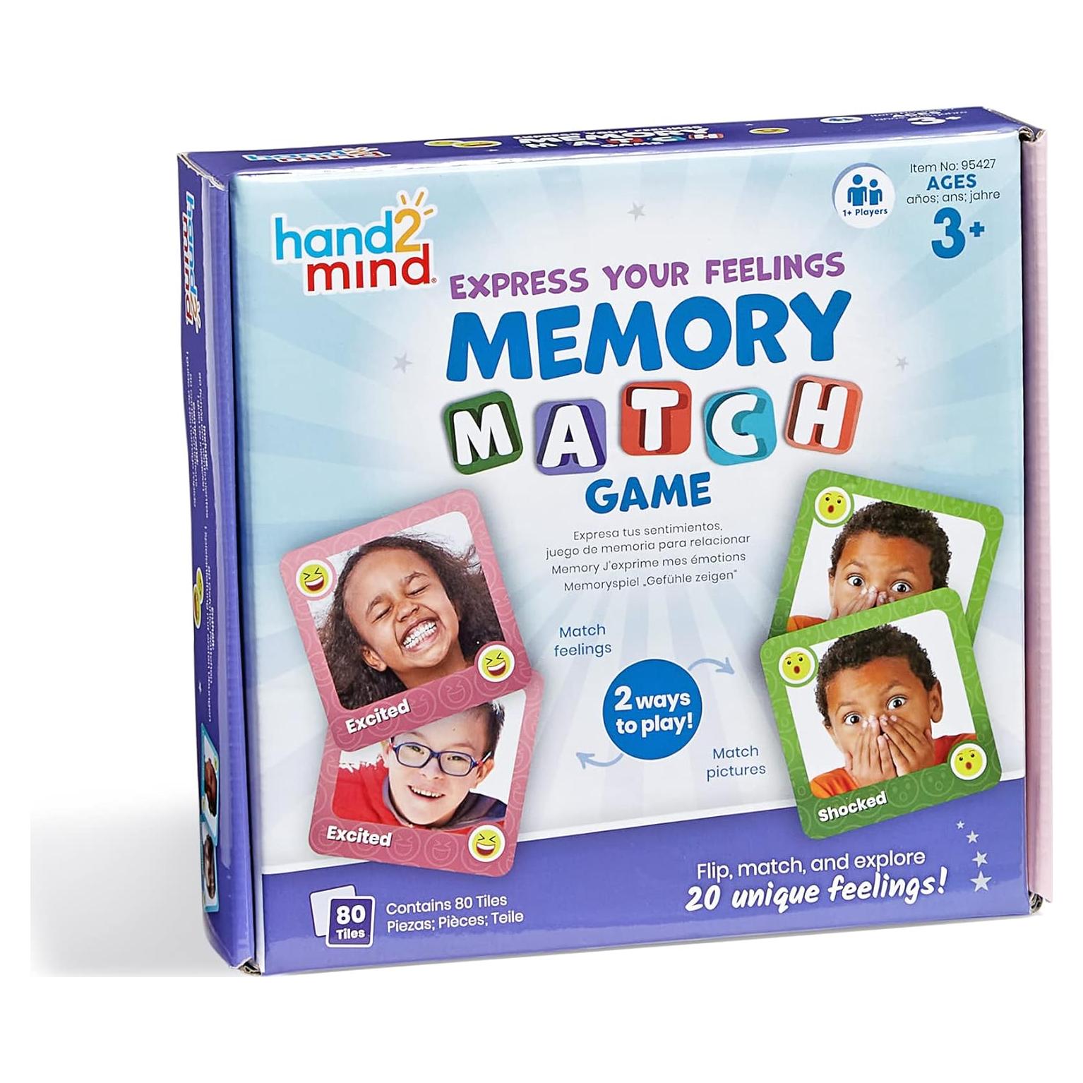 Juego de Memoria Expresa Tus Sentimientos hand2mind - 80 Fichas