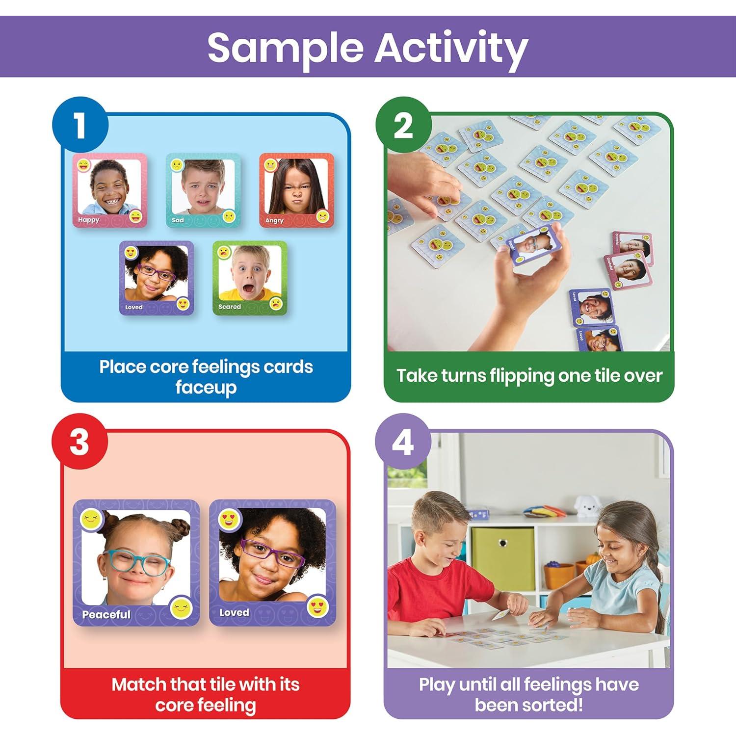 Juego de Memoria Expresa Tus Sentimientos hand2mind - 80 Fichas