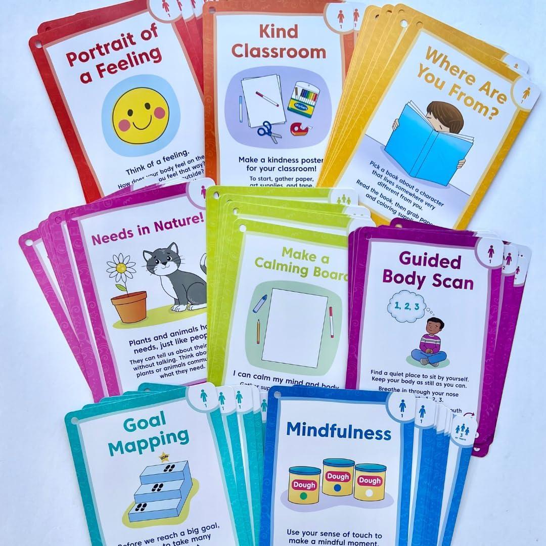 Tarjetas de Tarea Social Emocional hand2mind 64 Piezas 3+ Años