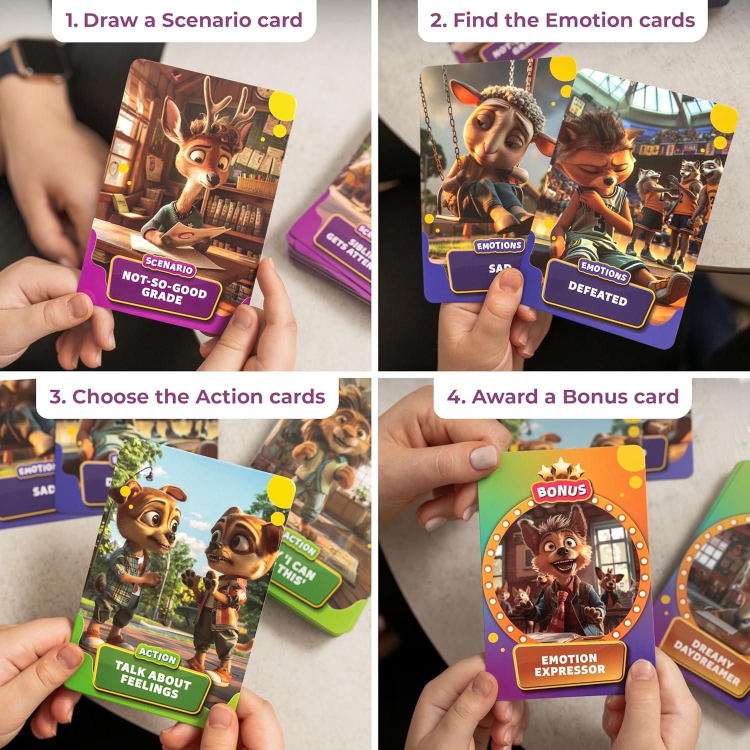 Juego de Cartas Rumble de Emociones Clever Fox - 144 Cartas para Niños 6+