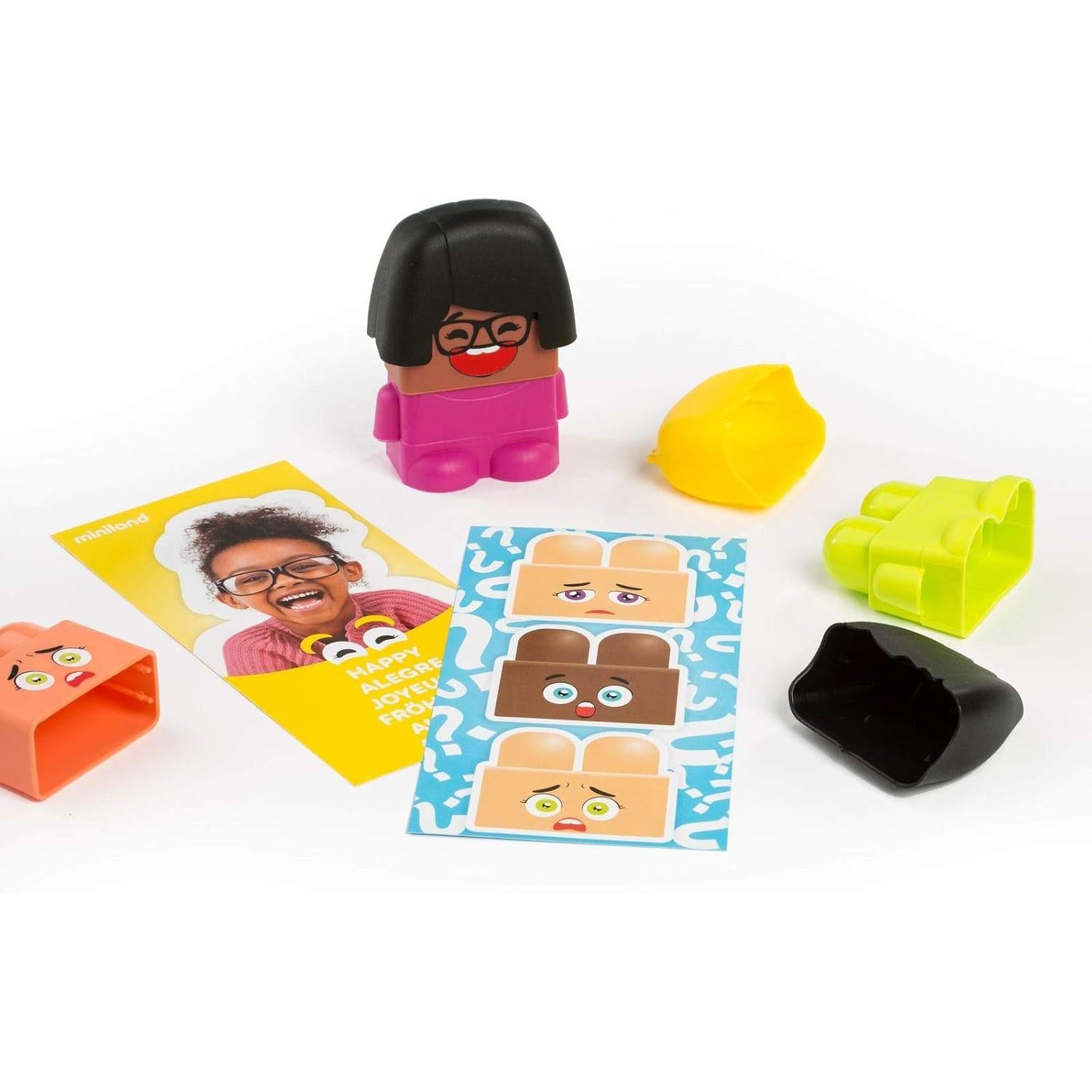 Miniland Emotiblocks Juguete Educativo 2-6 Años 18 Piezas