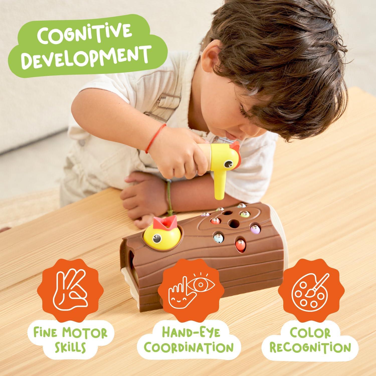 Juguete Magnético Montessori Nene Toys Pájaro Carpintero 420g