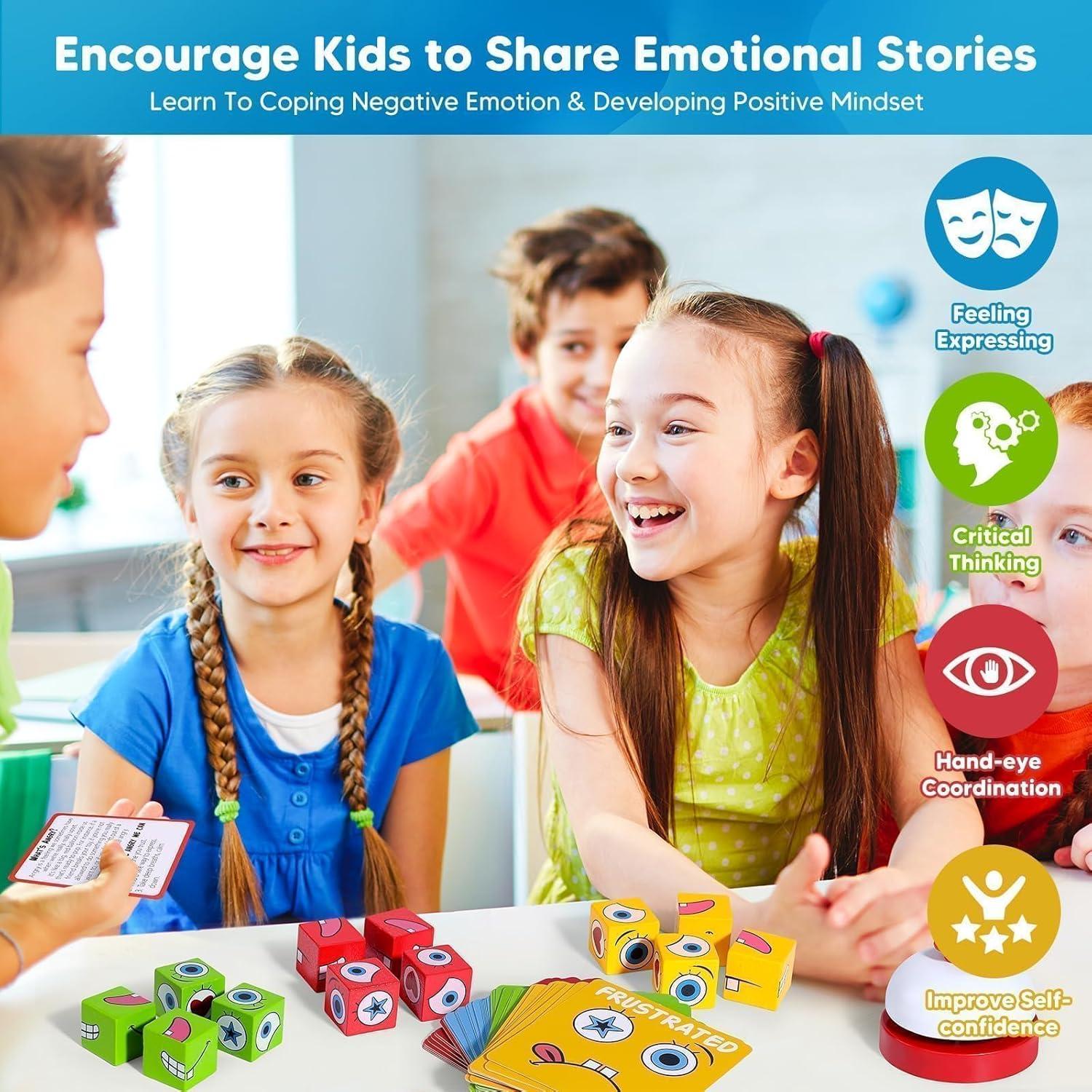 Juego de Cubos de Emociones Garybank para Niños 3+