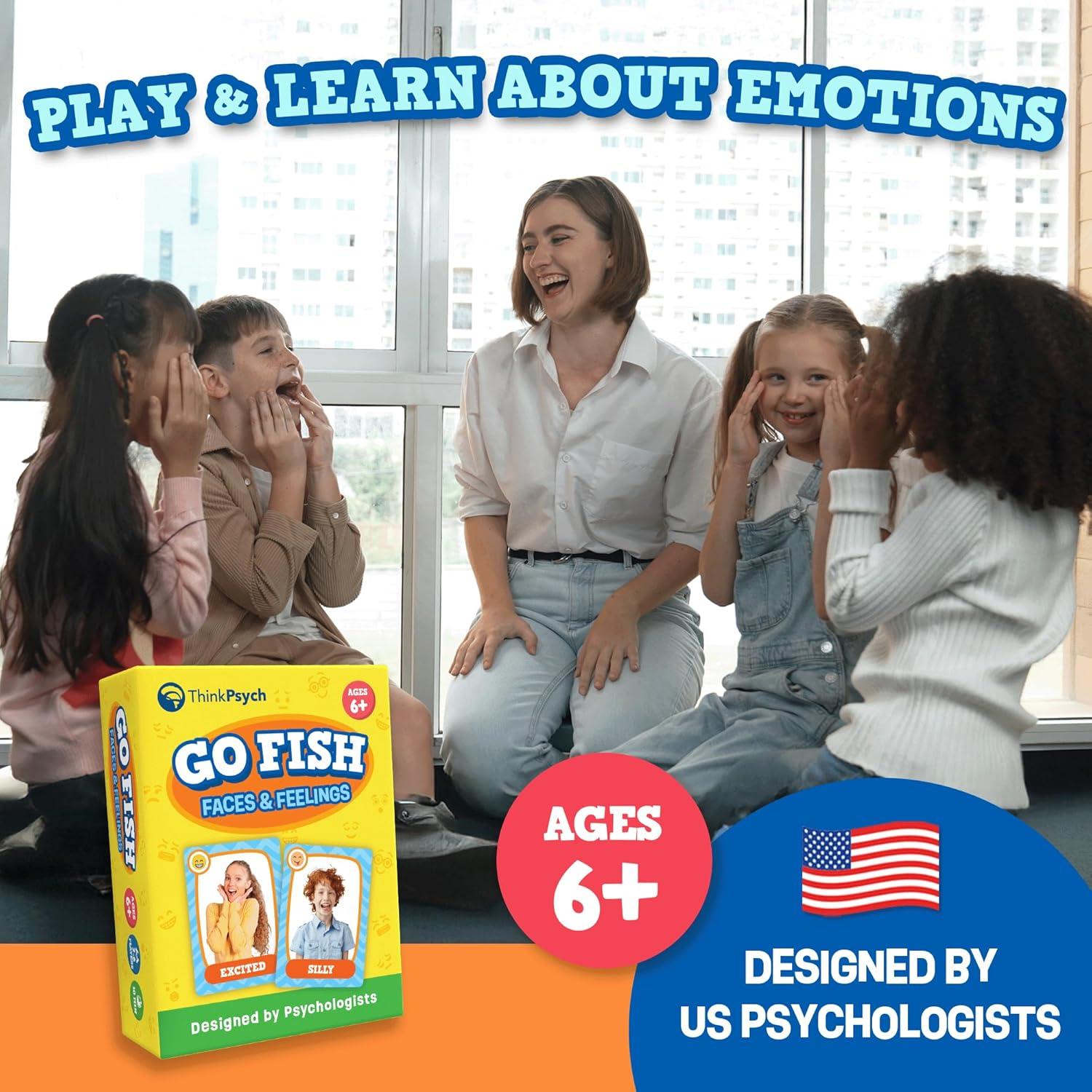 Juego de Cartas ThinkPsych Go Fish - Emociones para Niños 6+