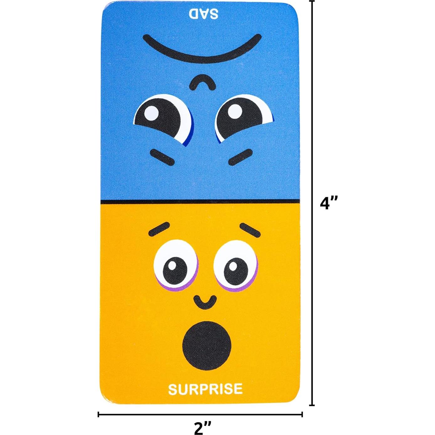 Dominó Emociones SPARK & WOW | 28 Piezas de Madera | Juego Socioemocional