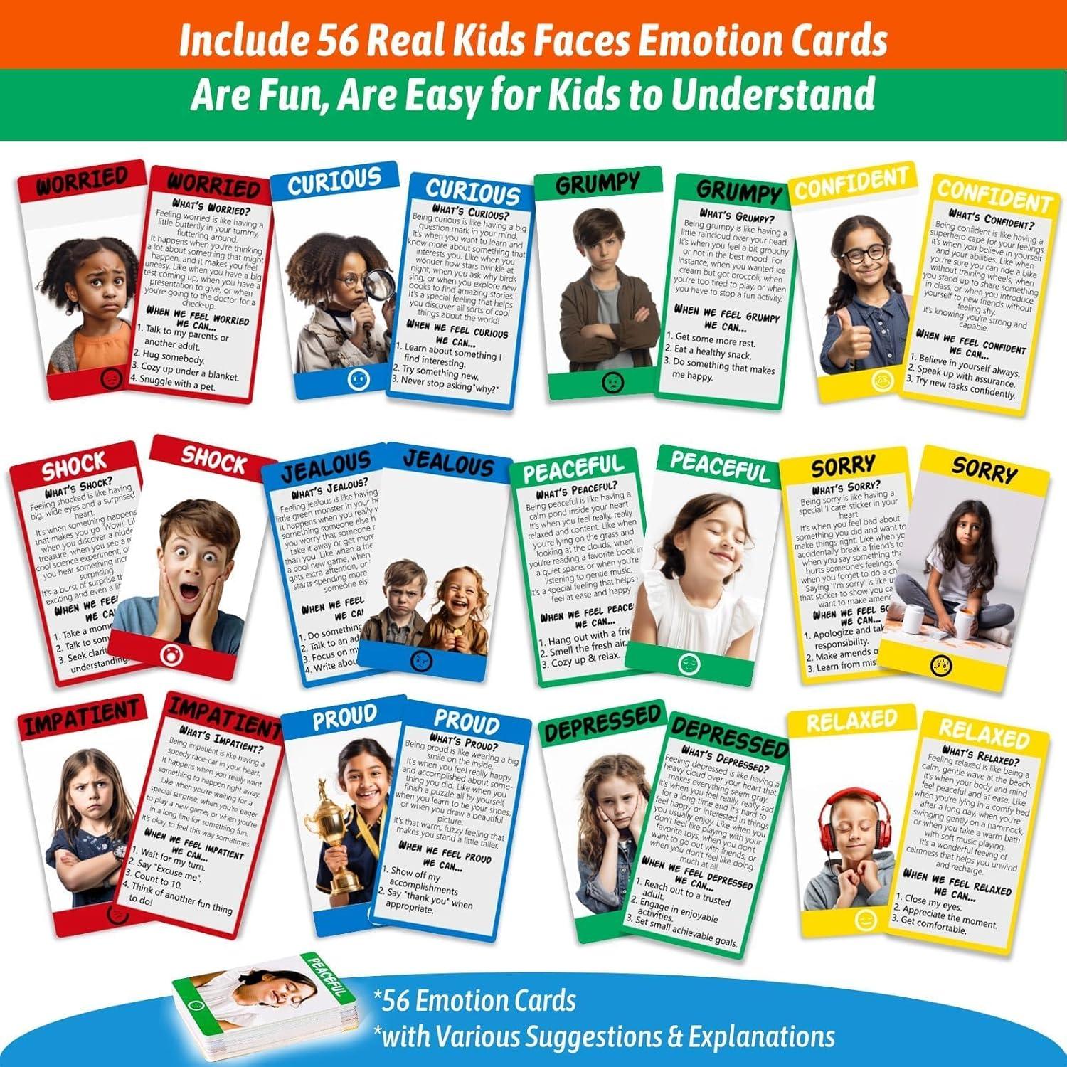 Tarro de Emociones Garybank para Niños con 56 Tarjetas