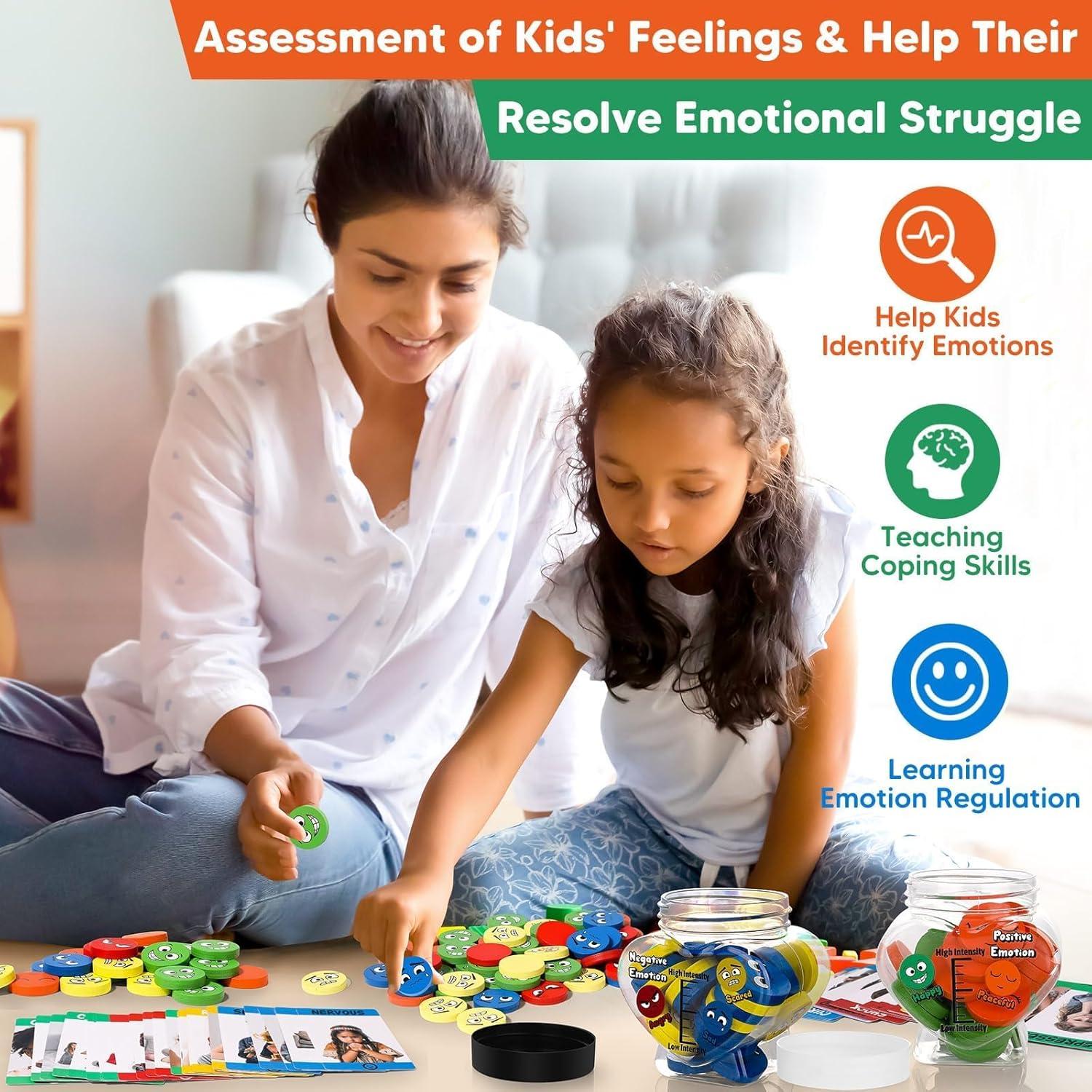 Tarro de Emociones Garybank para Niños con 56 Tarjetas