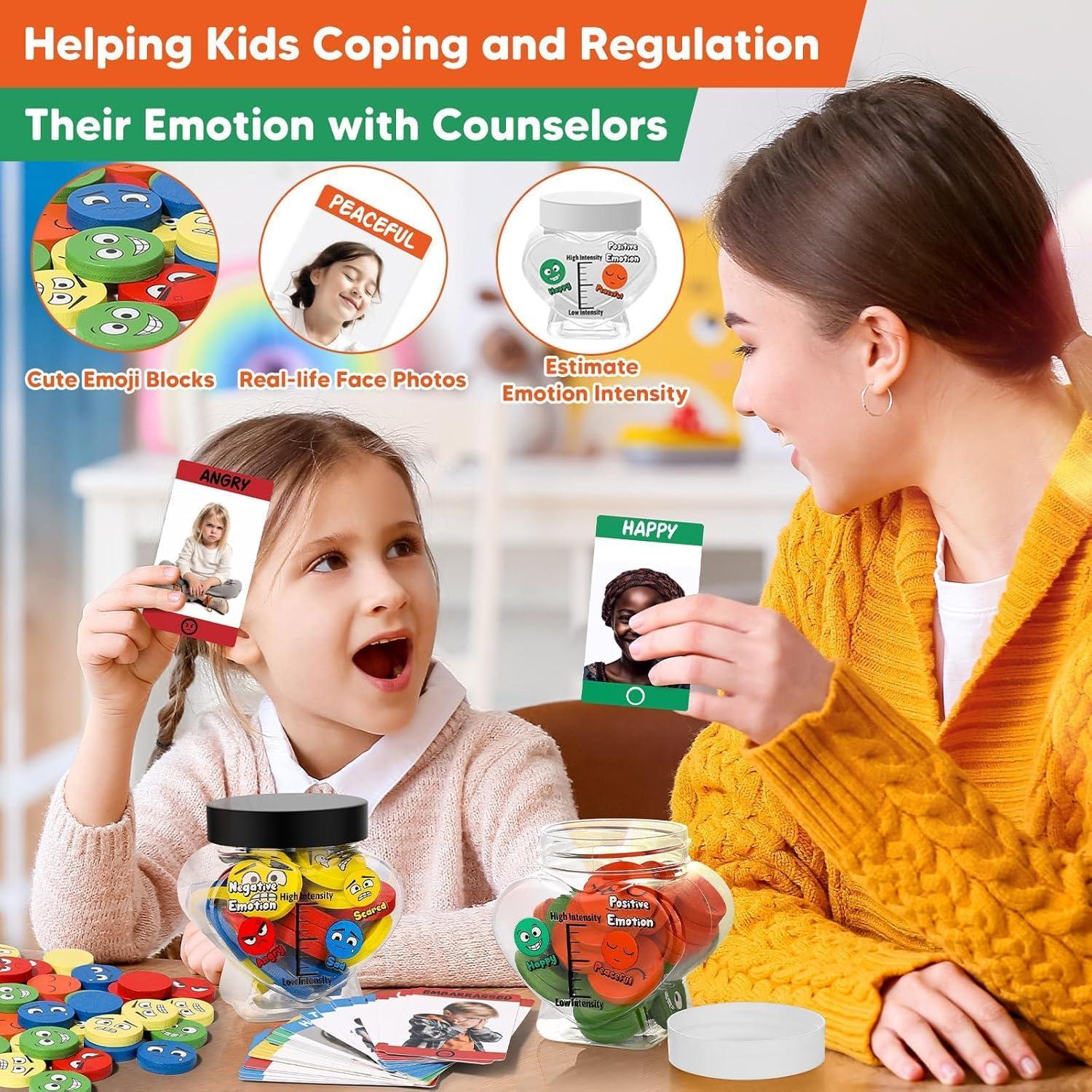 Tarro de Emociones Garybank para Niños con 56 Tarjetas