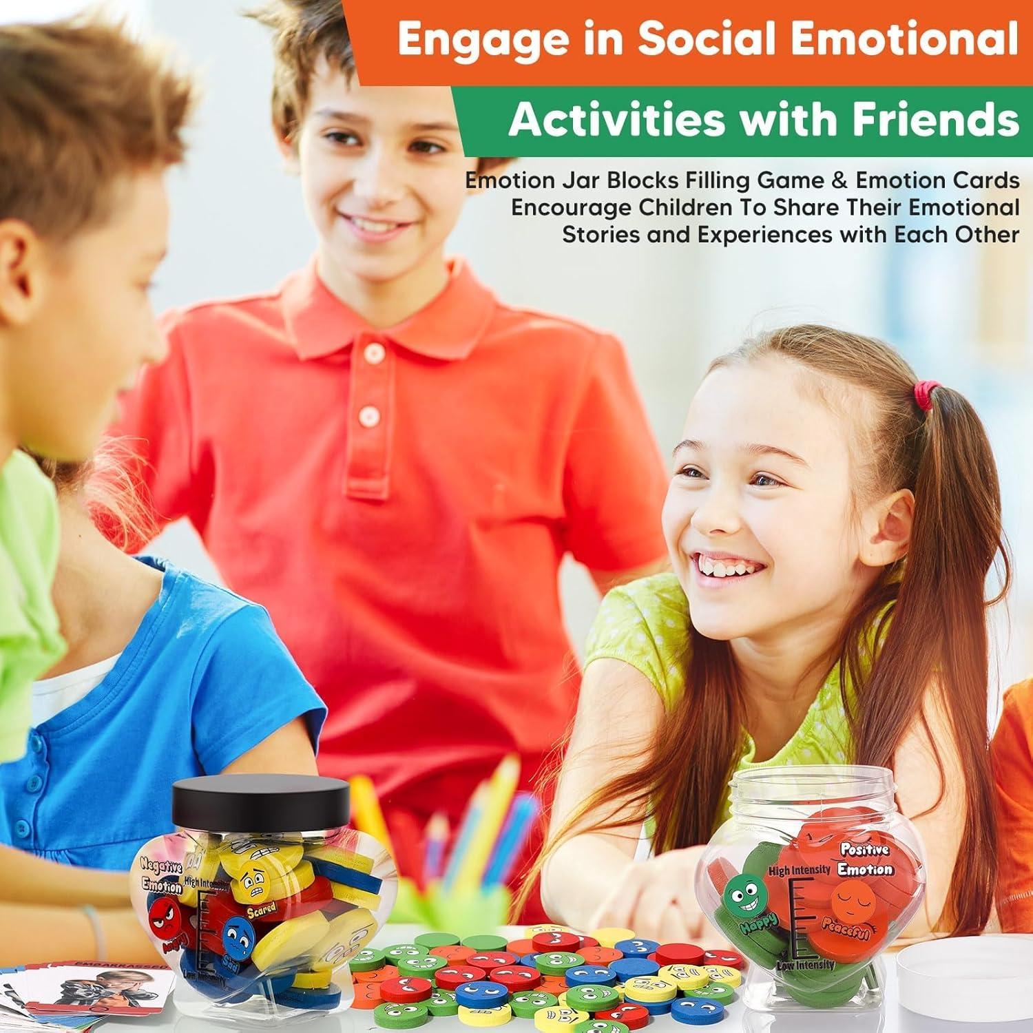 Tarro de Emociones Garybank para Niños con 56 Tarjetas