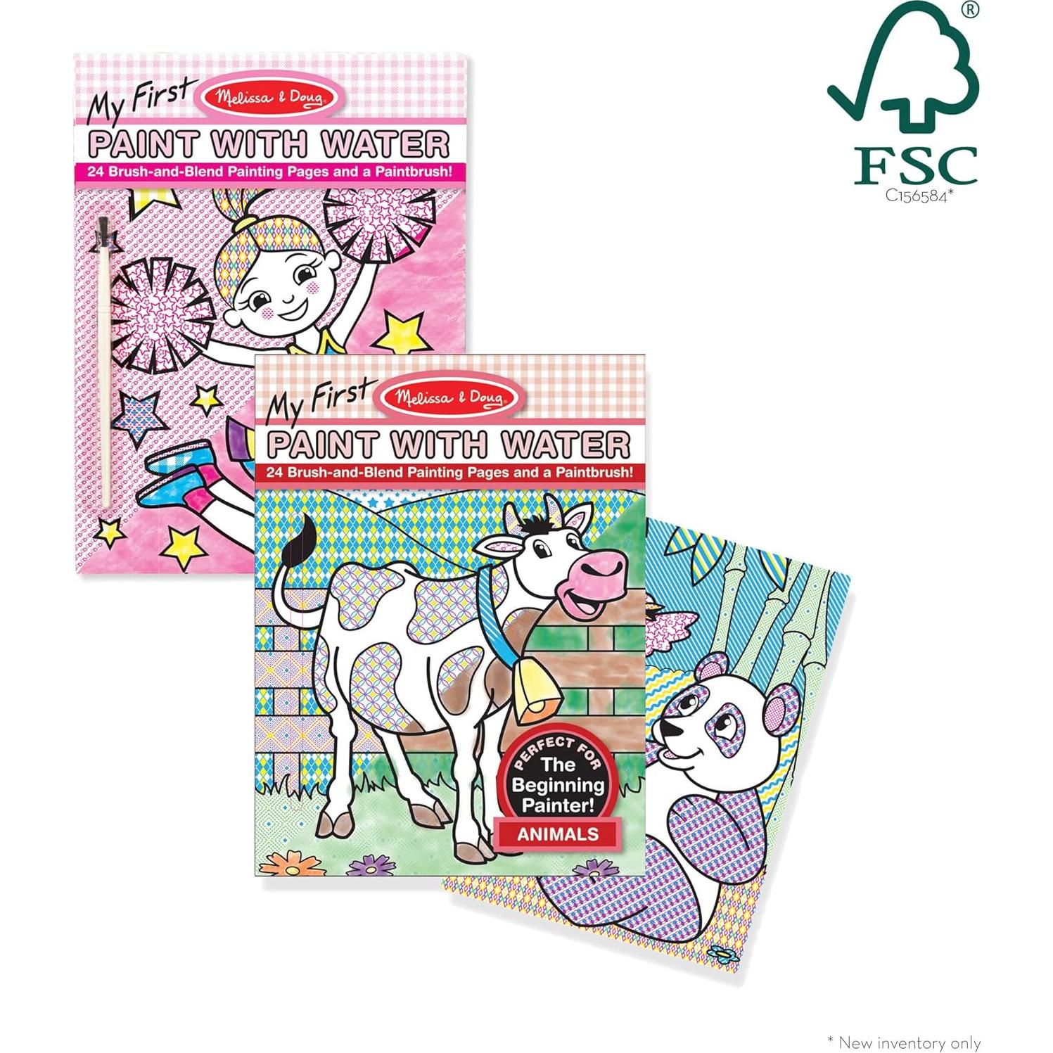 Libro de Pintura con Agua Melissa & Doug - Animales 24 Páginas