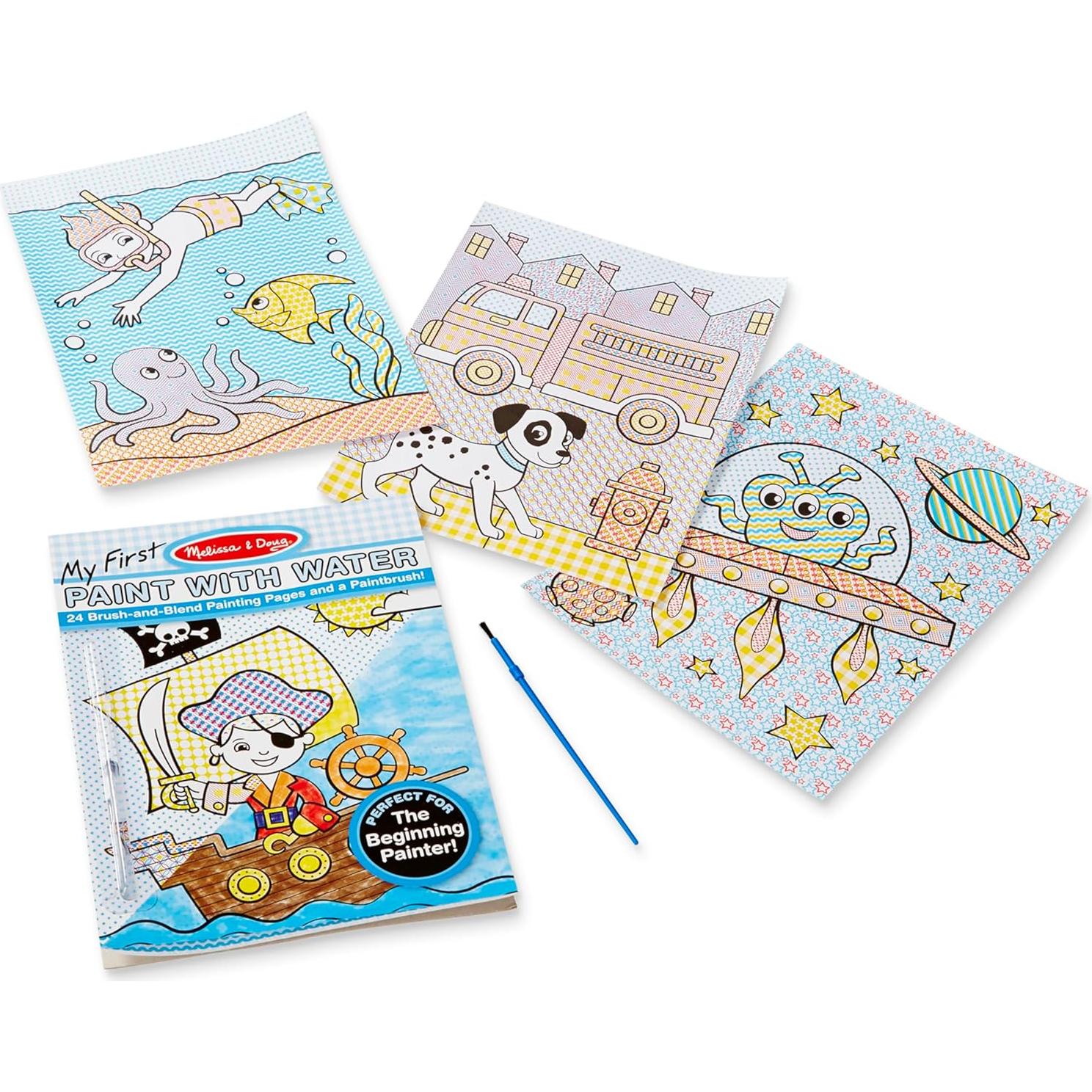 Bloc de Arte para Niños Melissa & Doug - Pintar con Agua 24 Páginas