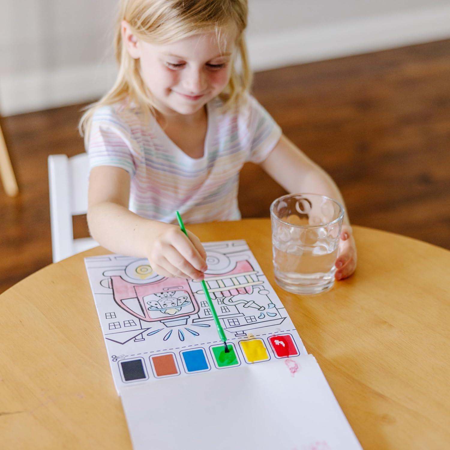 Melissa & Doug Pintar Con Agua Vehículos - 20 Páginas para Colorear