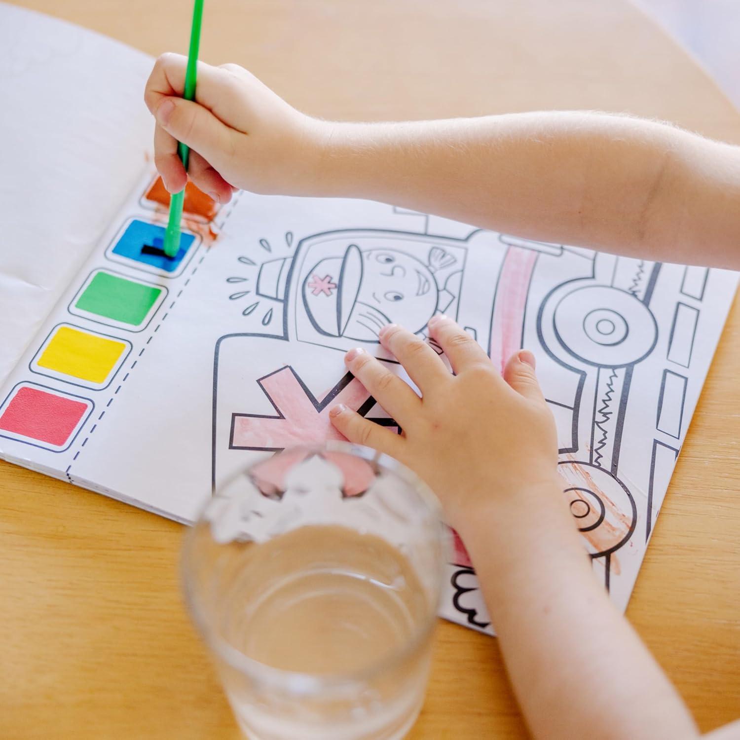 Melissa & Doug Pintar Con Agua Vehículos - 20 Páginas para Colorear