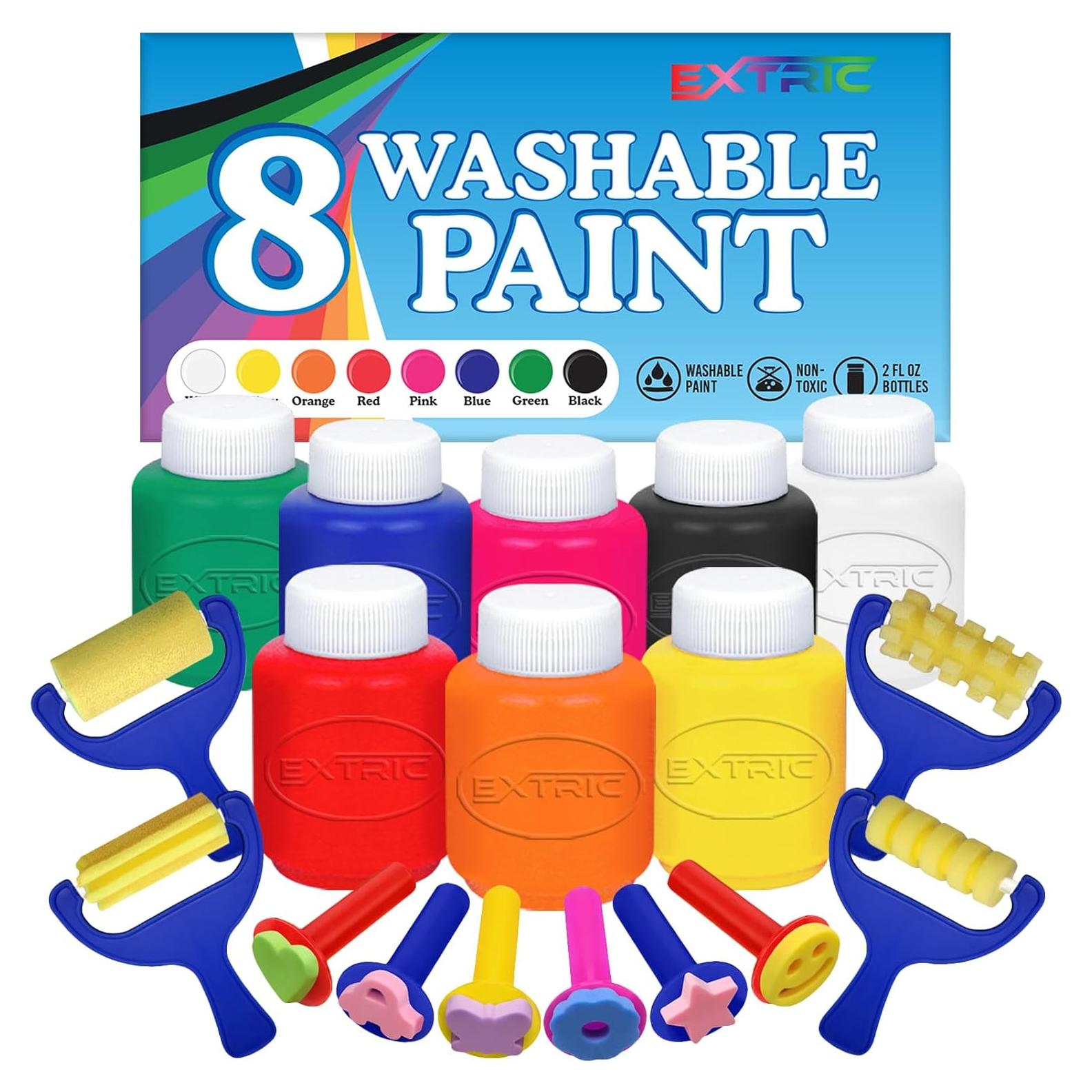 Juego de Pintura Lavable para Niños EXTRIC 8 Colores 2 oz