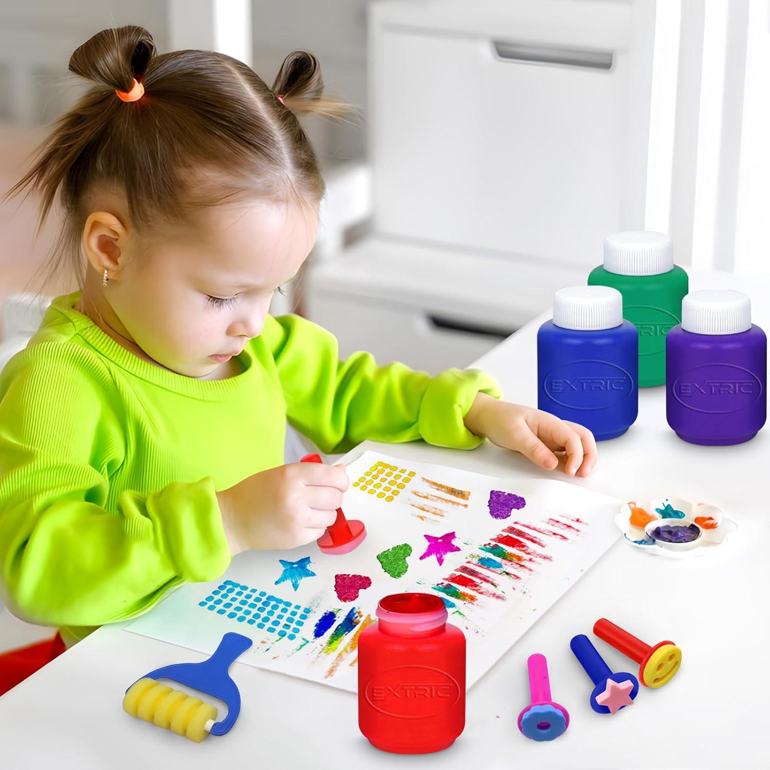 Juego de Pintura Lavable para Niños EXTRIC 8 Colores 2 oz