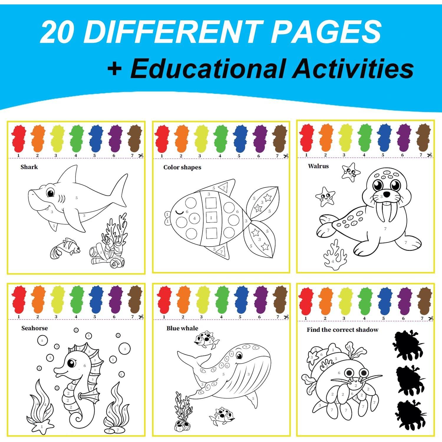 Libro de Pintura con Agua ALNETI Vida Oceánica 20 Páginas