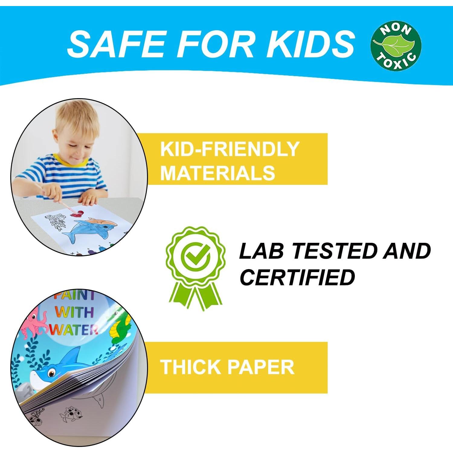 Libro de Pintura con Agua ALNETI Vida Oceánica 20 Páginas