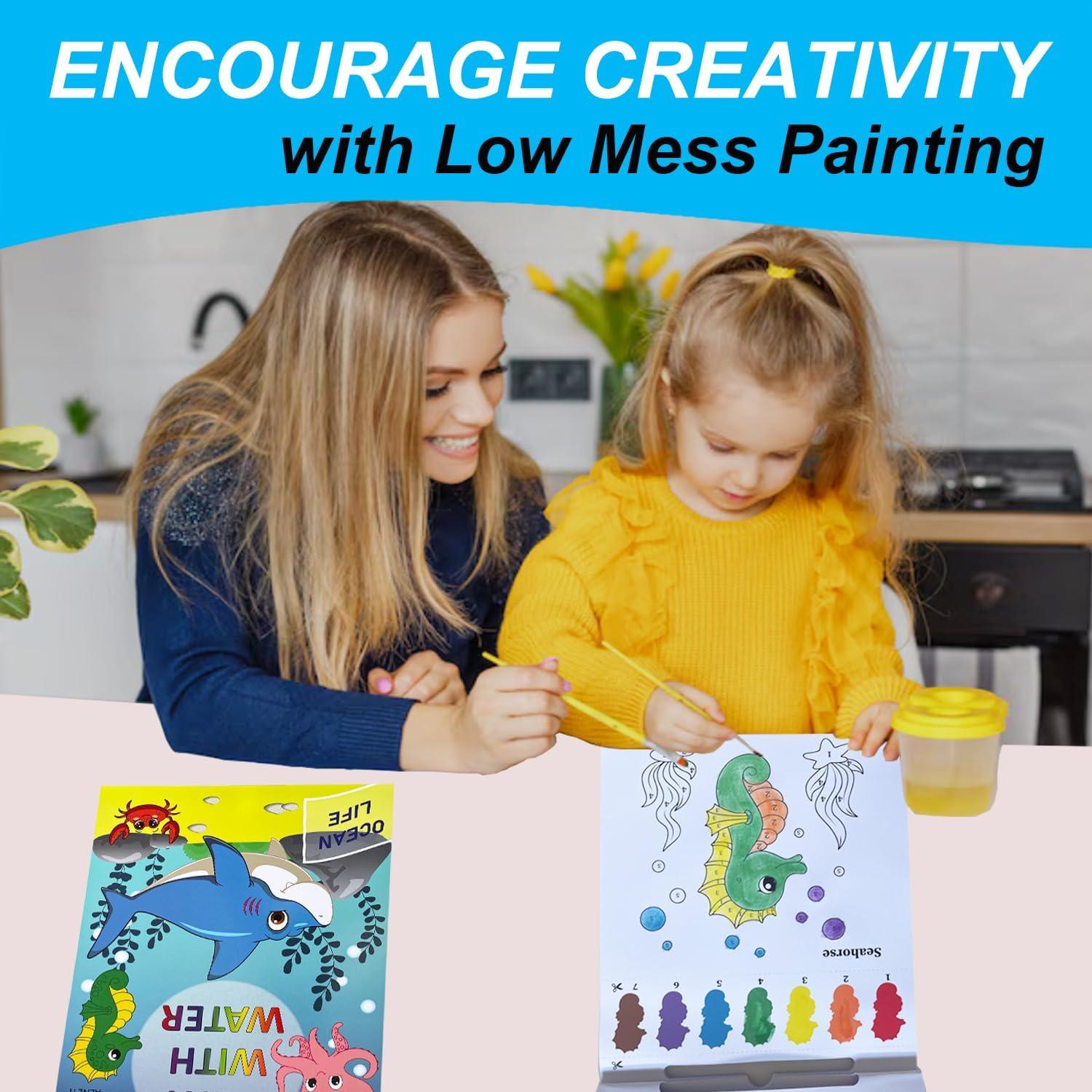 Libro de Pintura con Agua ALNETI Vida Oceánica 20 Páginas