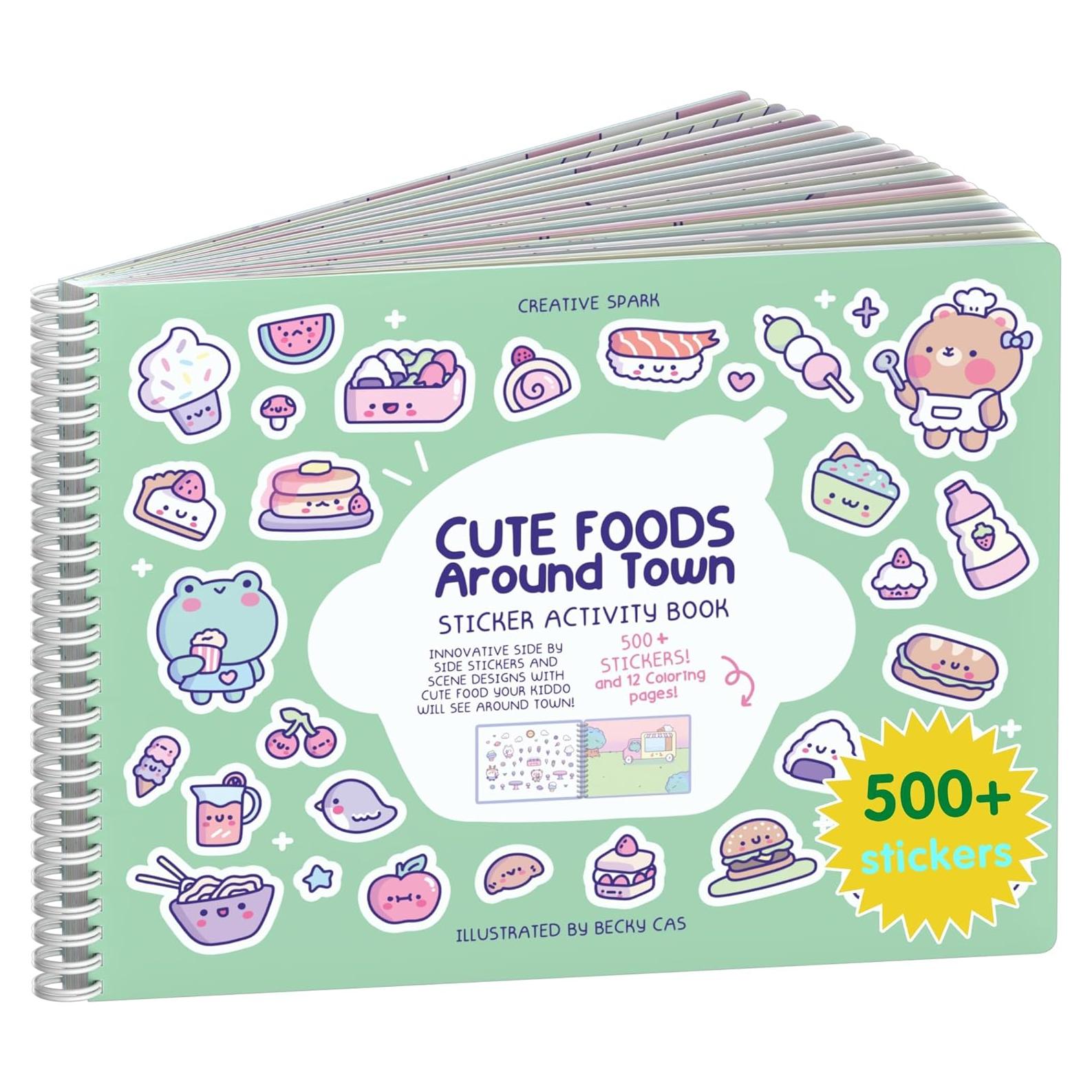 Libro de Pegatinas Comidas Lindas Cupkin - 500+ Pegatinas