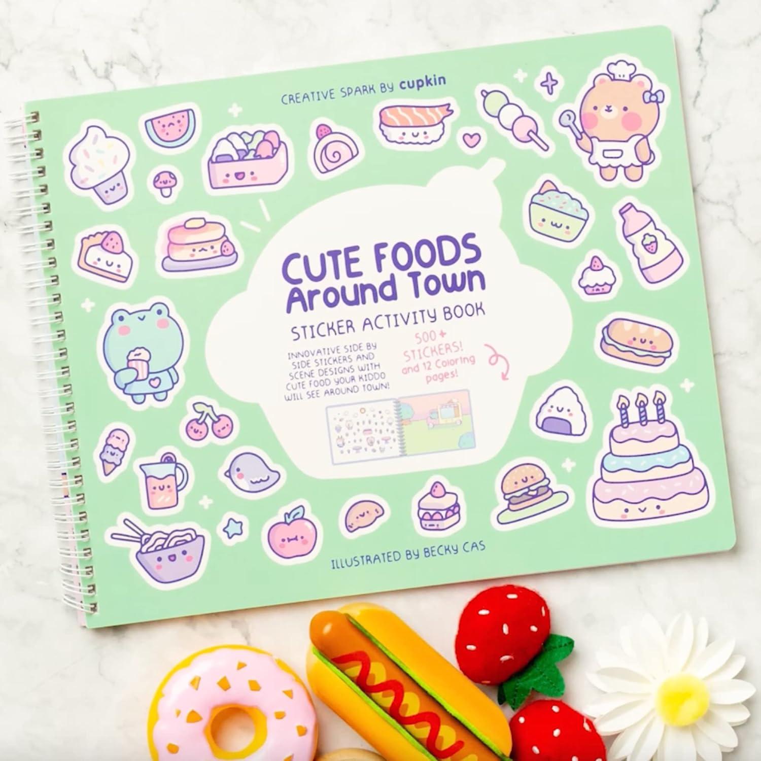 Libro de Pegatinas Comidas Lindas Cupkin - 500+ Pegatinas