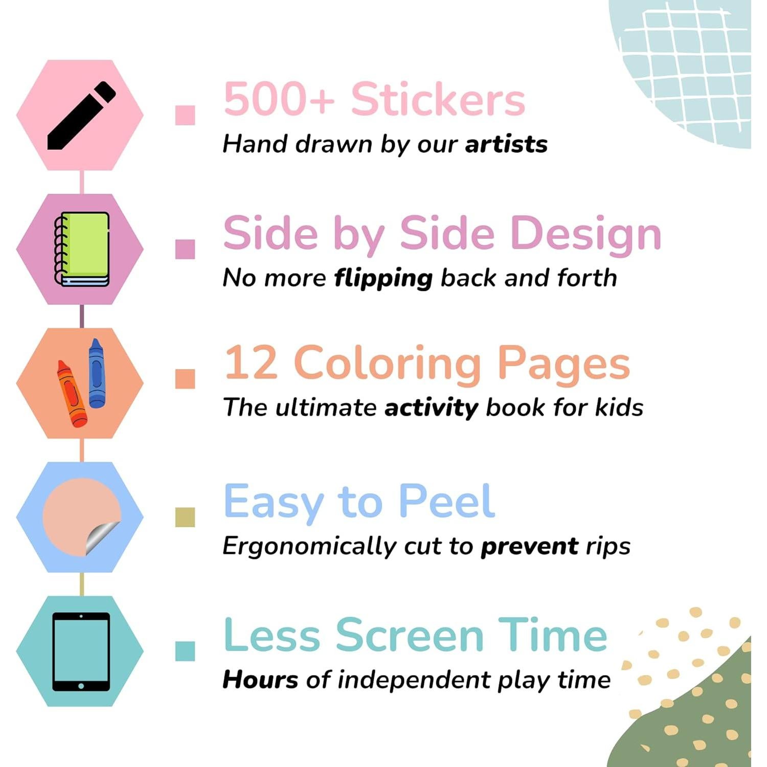 Libro de Pegatinas Comidas Lindas Cupkin - 500+ Pegatinas