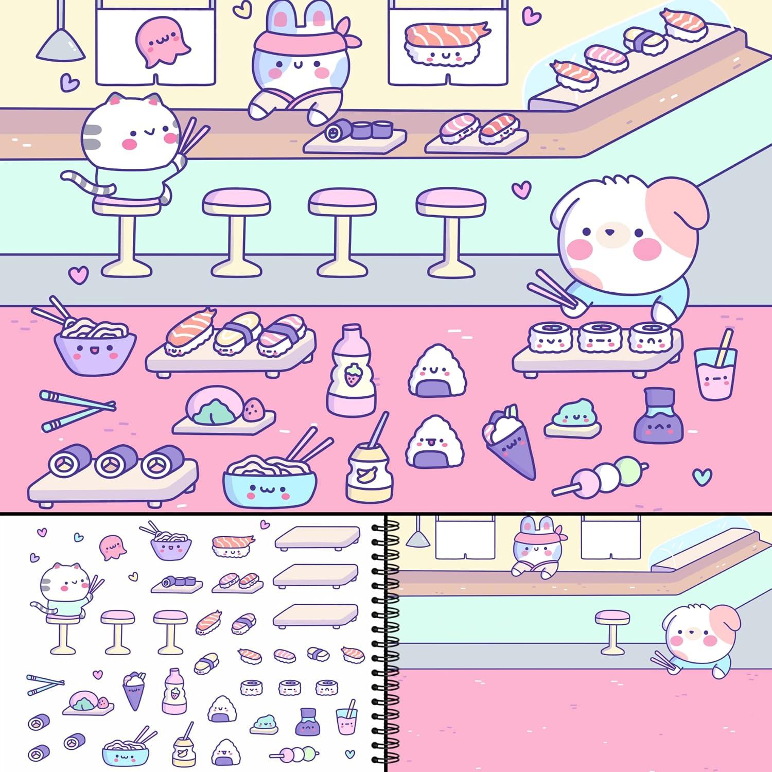 Libro de Pegatinas Comidas Lindas Cupkin - 500+ Pegatinas