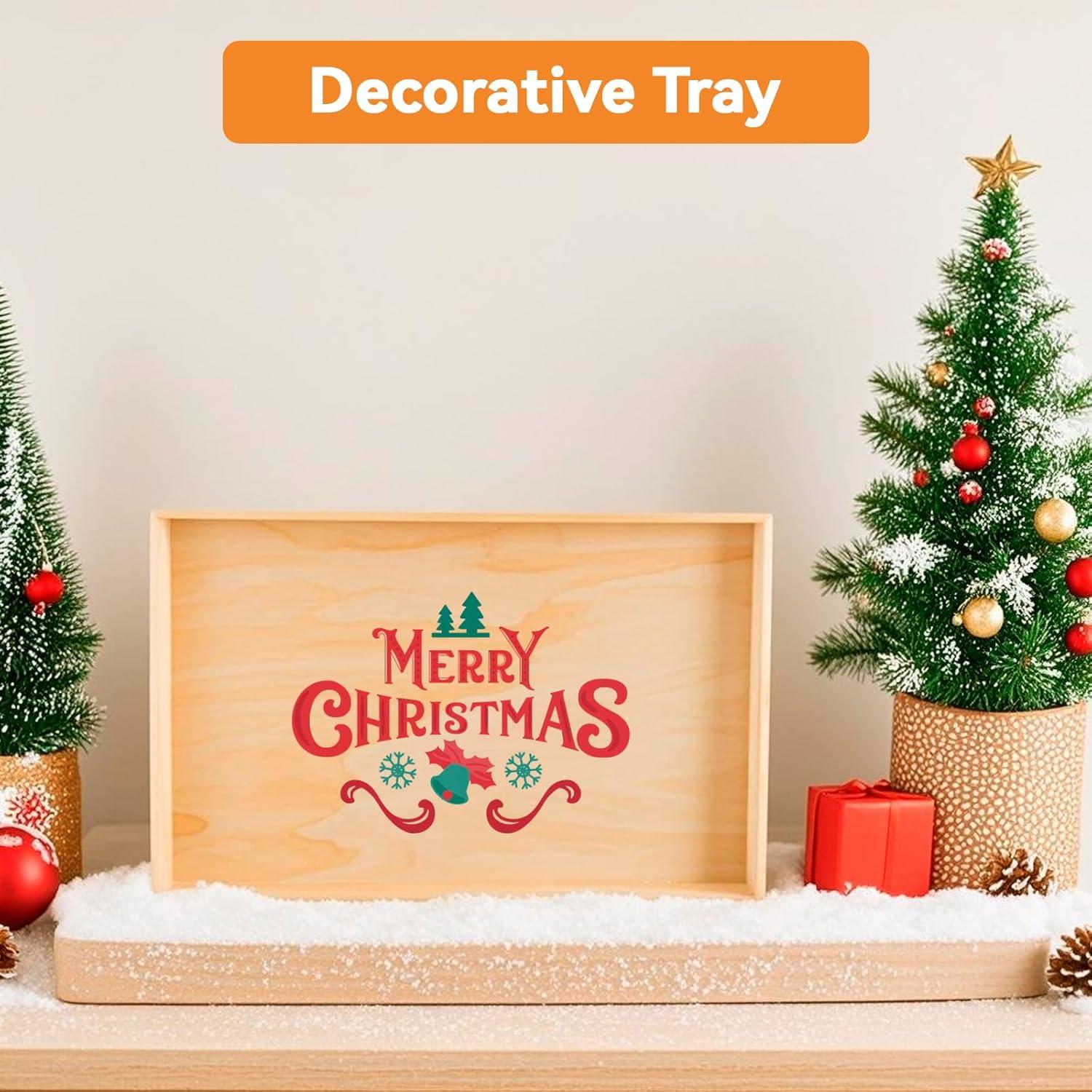 Bandejas de Madera PONGJA - 2 Piezas Rectangulares 40.6x25.4cm