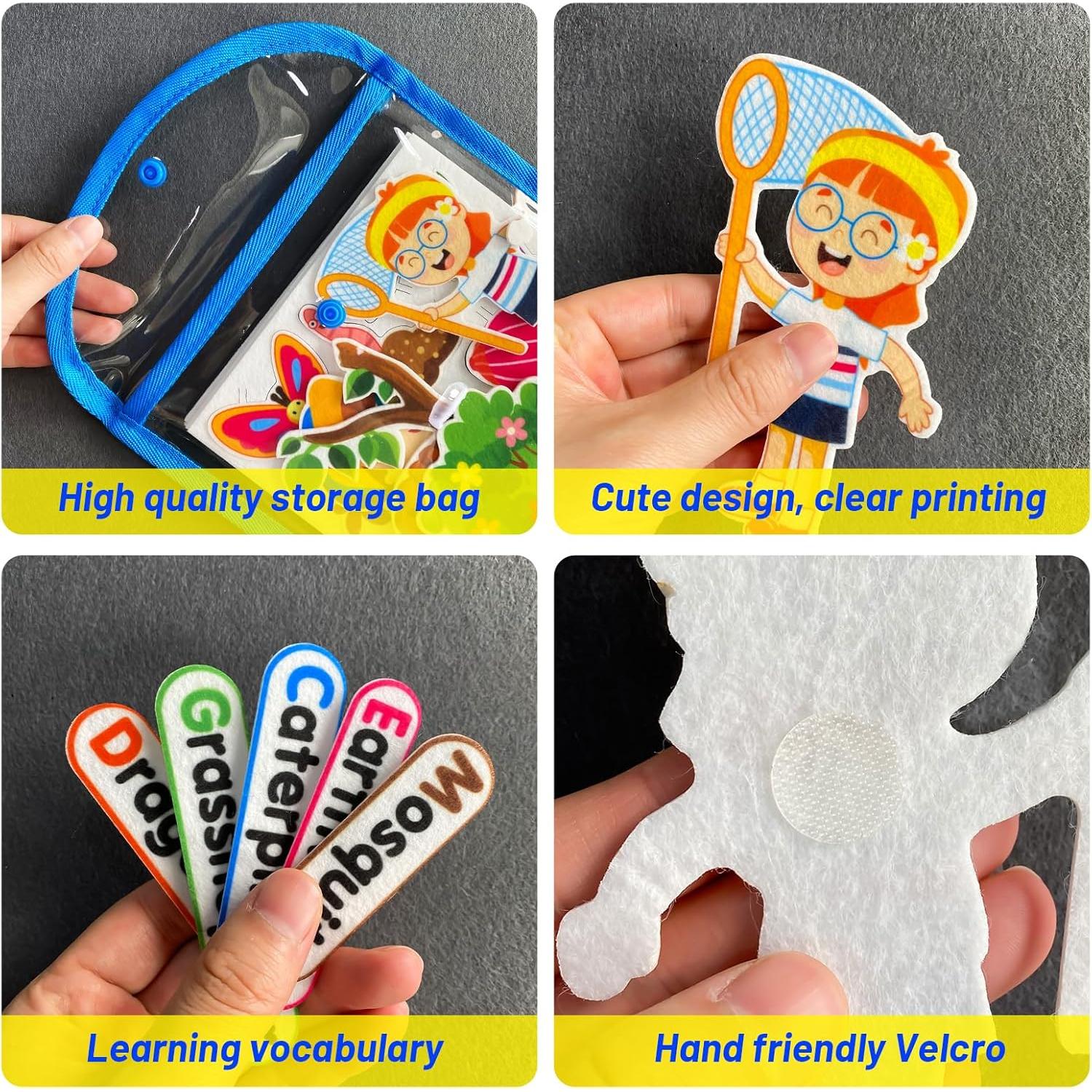 Kit de Juego Interactivo PENGFULL Piezas de Fieltro Insecto