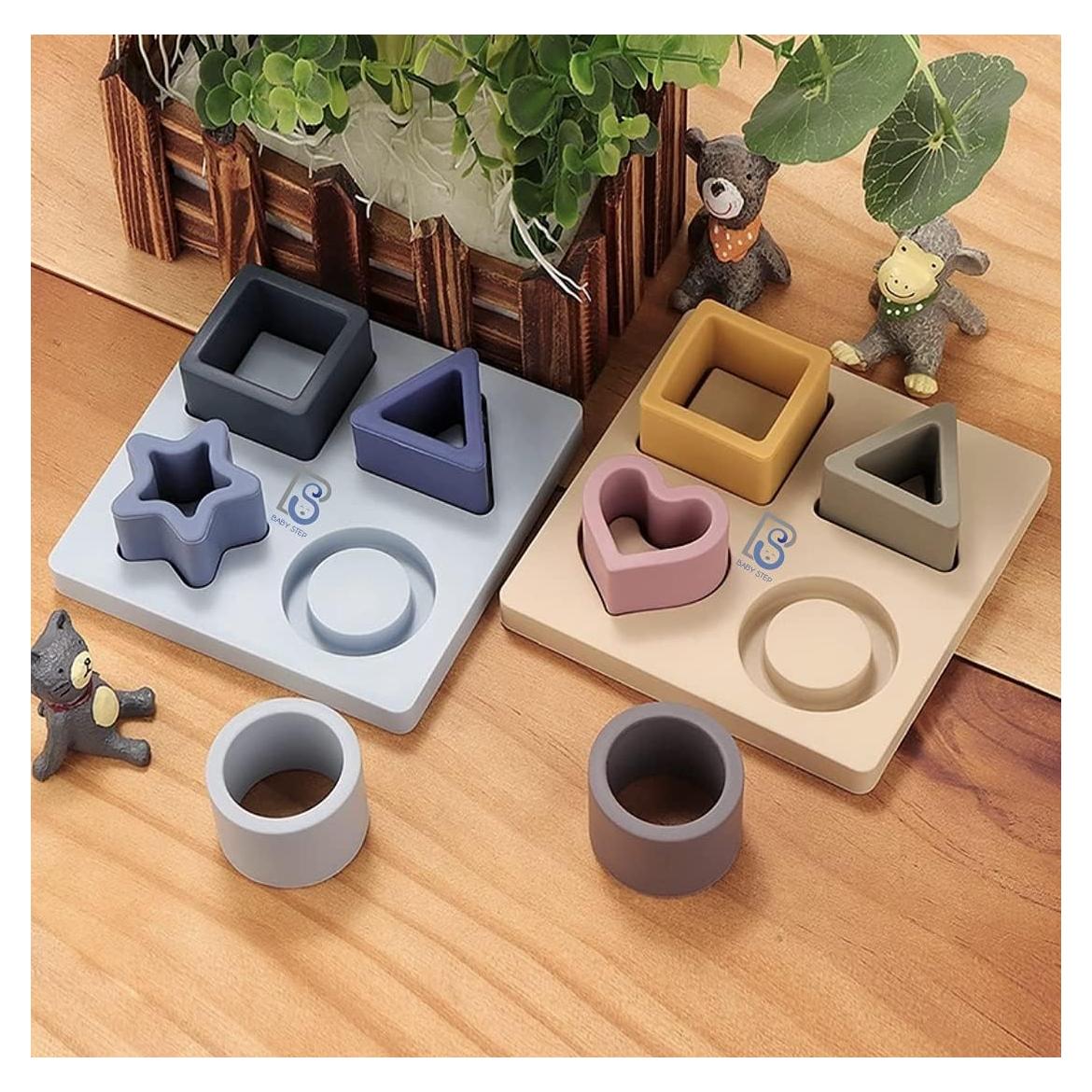 Rompecabezas Clasificador de Silicona Baby Step - Juguete Educativo 6-24 Meses