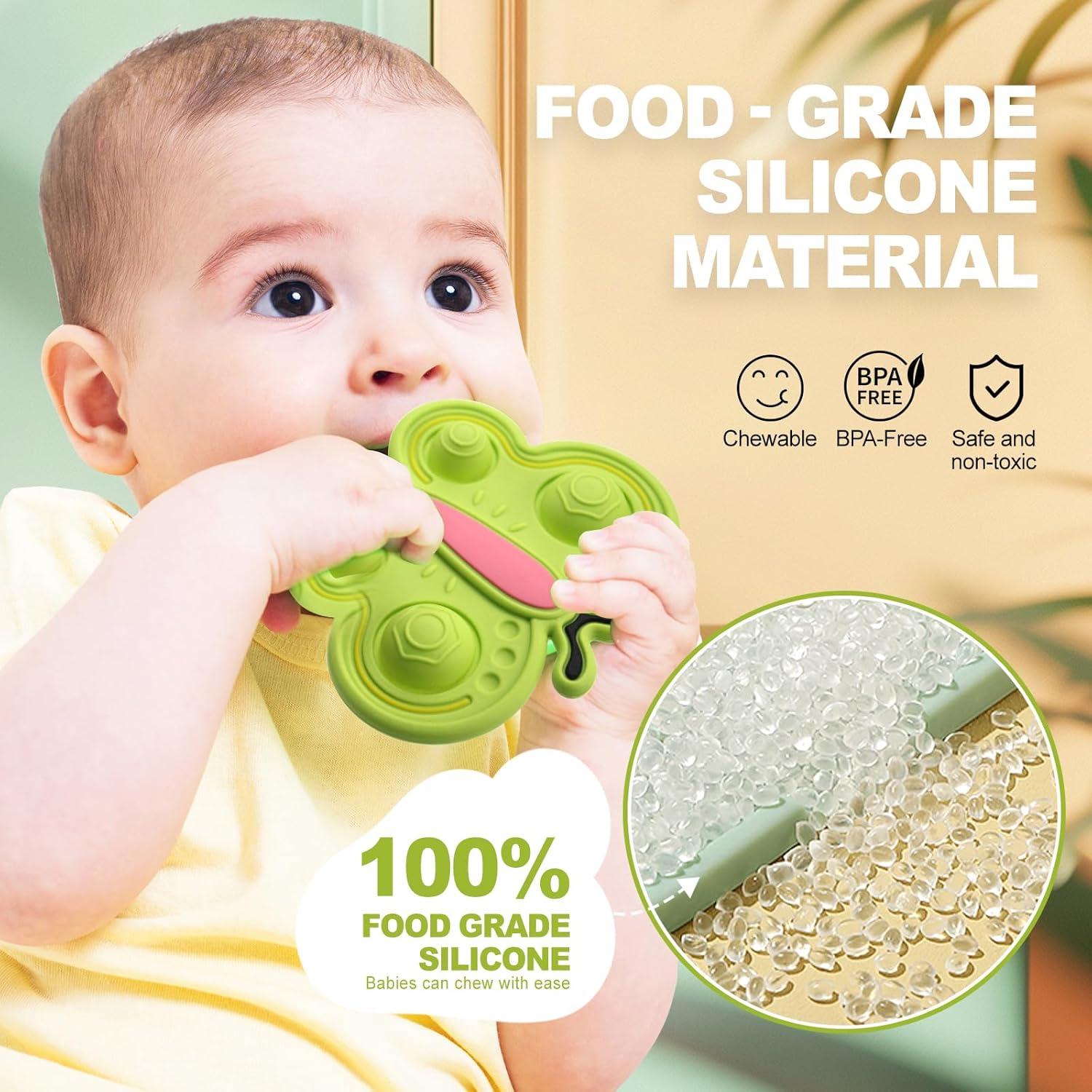 Juguete de Succión Montessori 100% Silicona para Bebés 0-3 Años