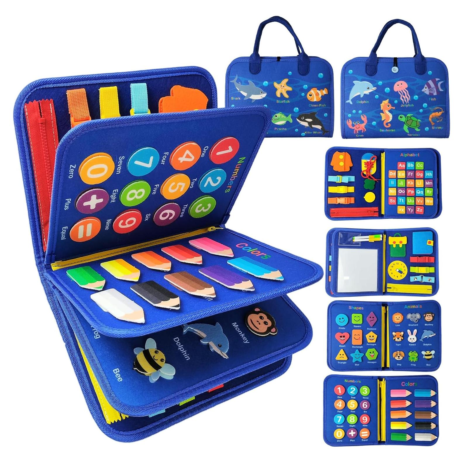 Busy Board Montessori Juguete Educativo 8 Páginas 21 Actividades