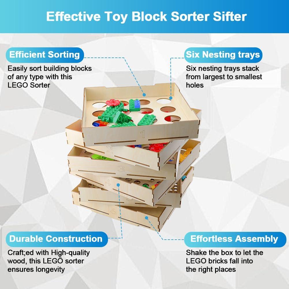 Caja de Clasificación de Bloques de Lego Abnaok - 5 Bandejas