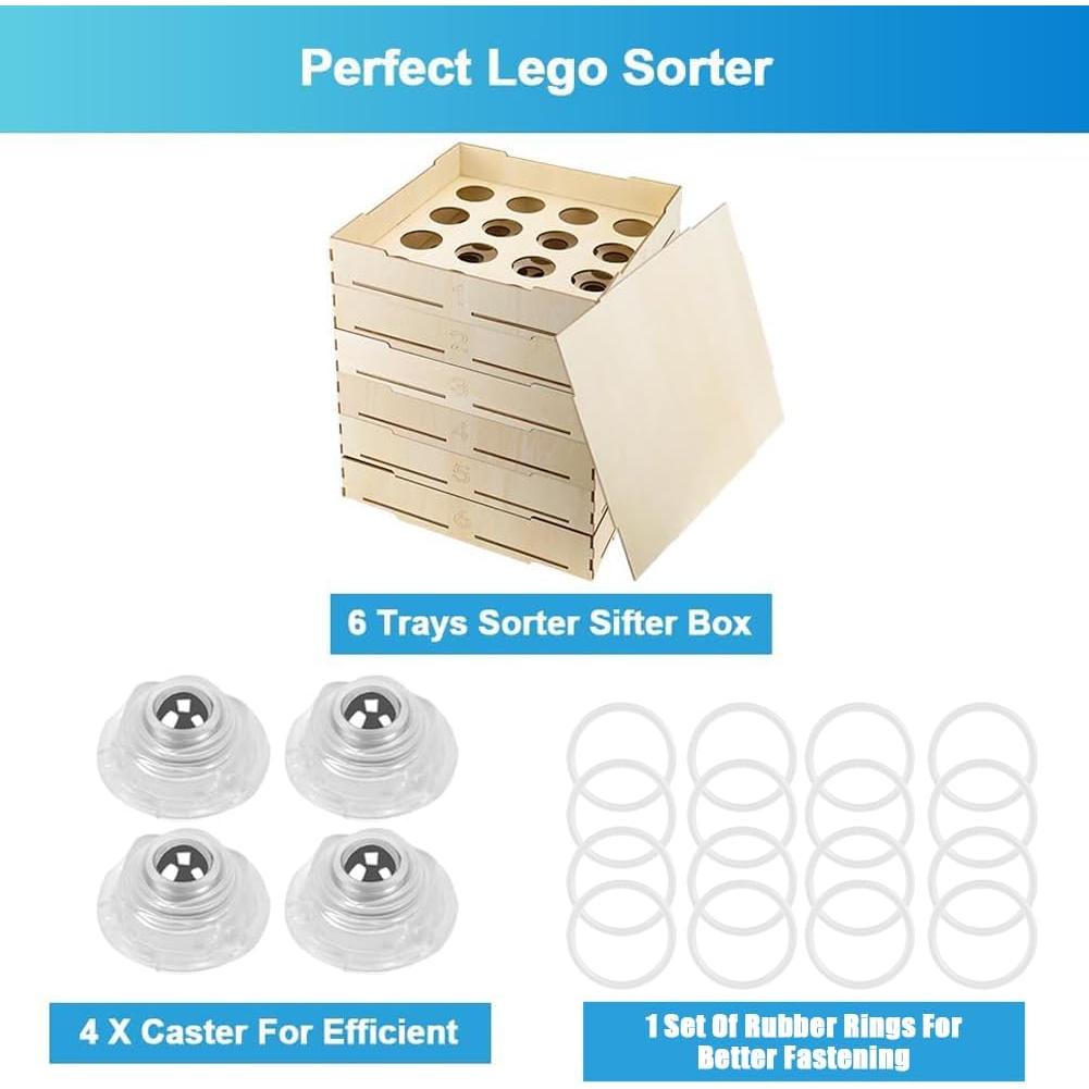 Caja de Clasificación de Bloques de Lego Abnaok - 5 Bandejas