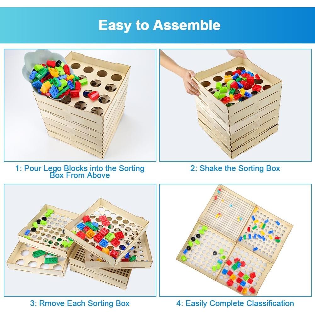 Caja de Clasificación de Bloques de Lego Abnaok - 5 Bandejas