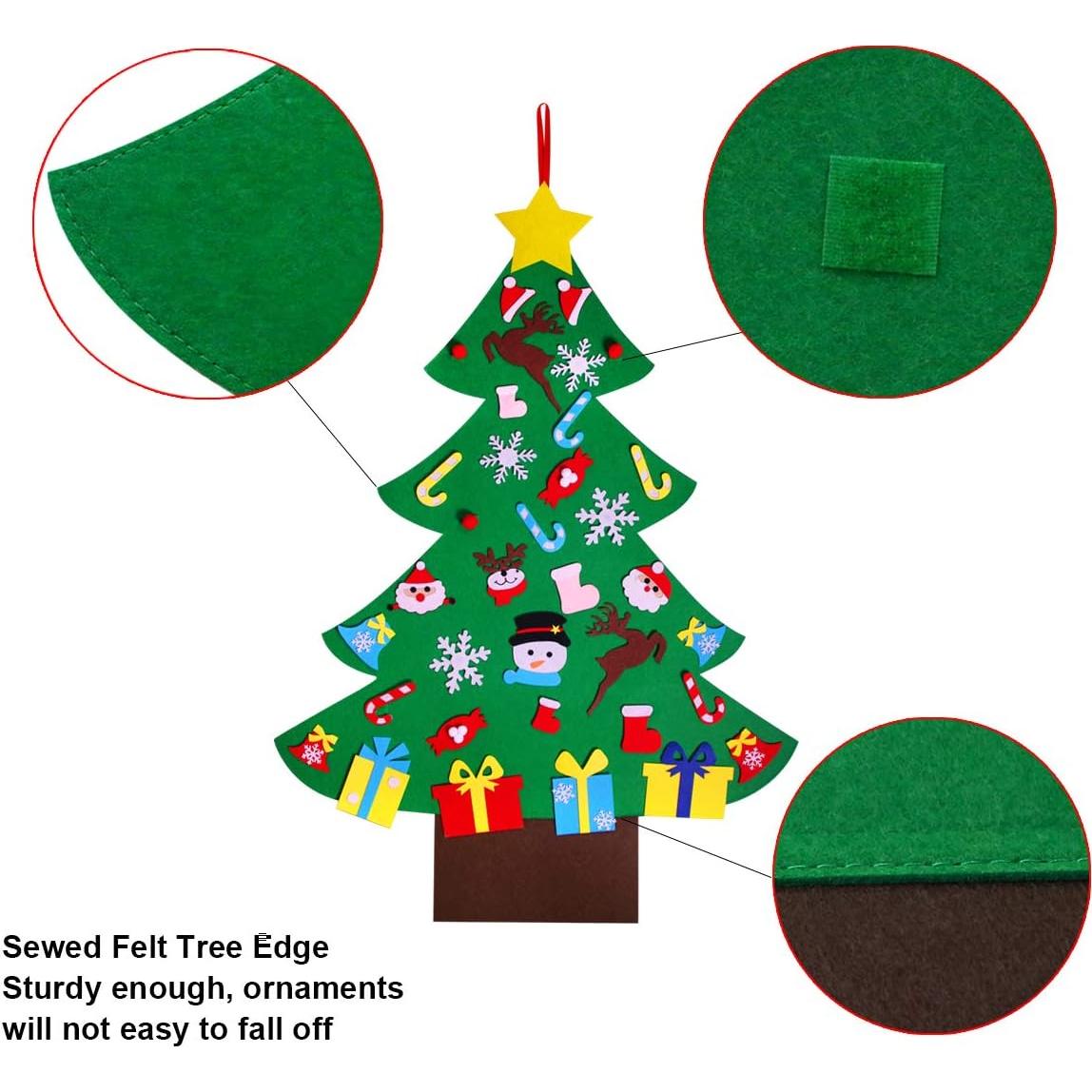 Árbol de Navidad de Fieltro GameXcel 4 pies con 36 Adornos