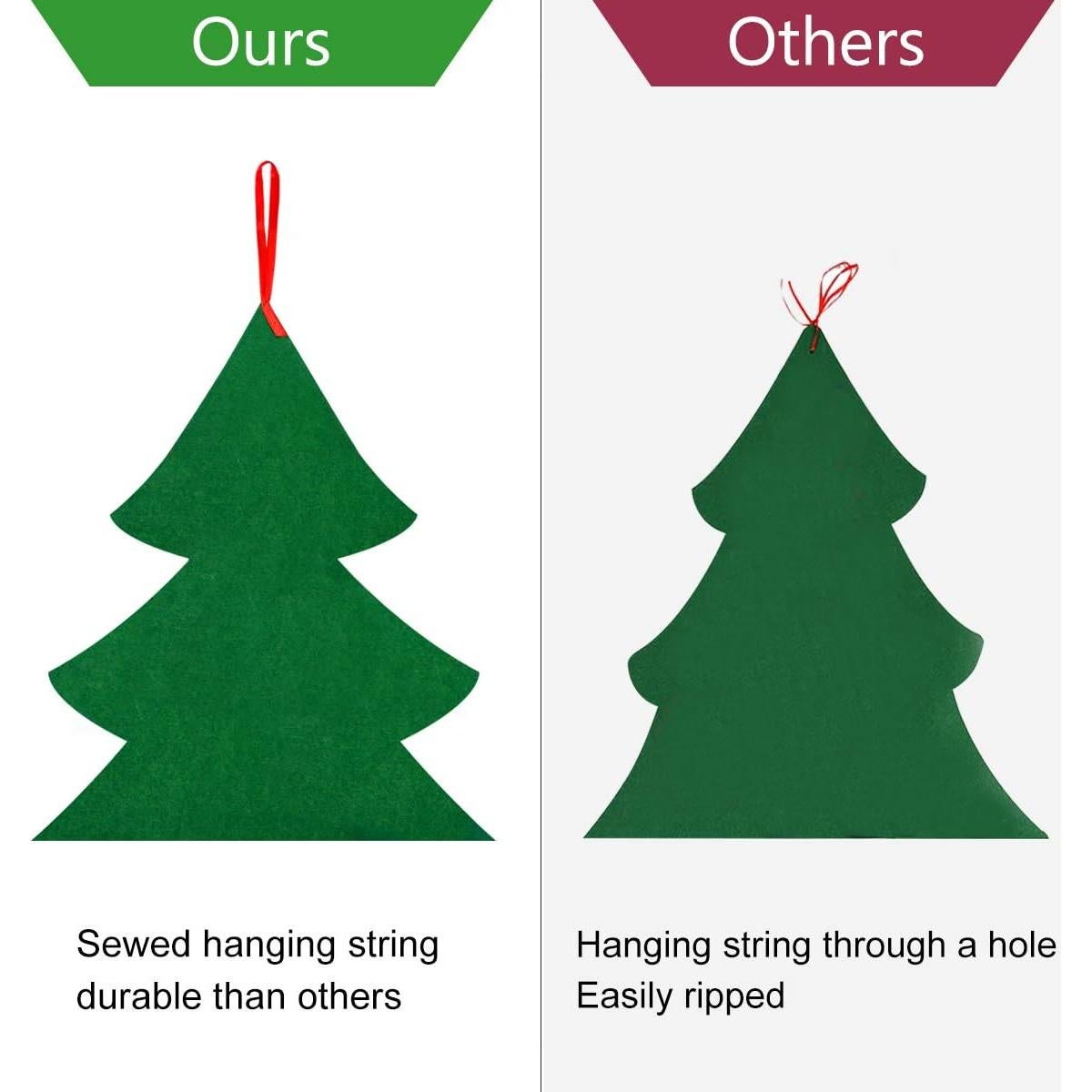 Árbol de Navidad de Fieltro GameXcel 4 pies con 36 Adornos