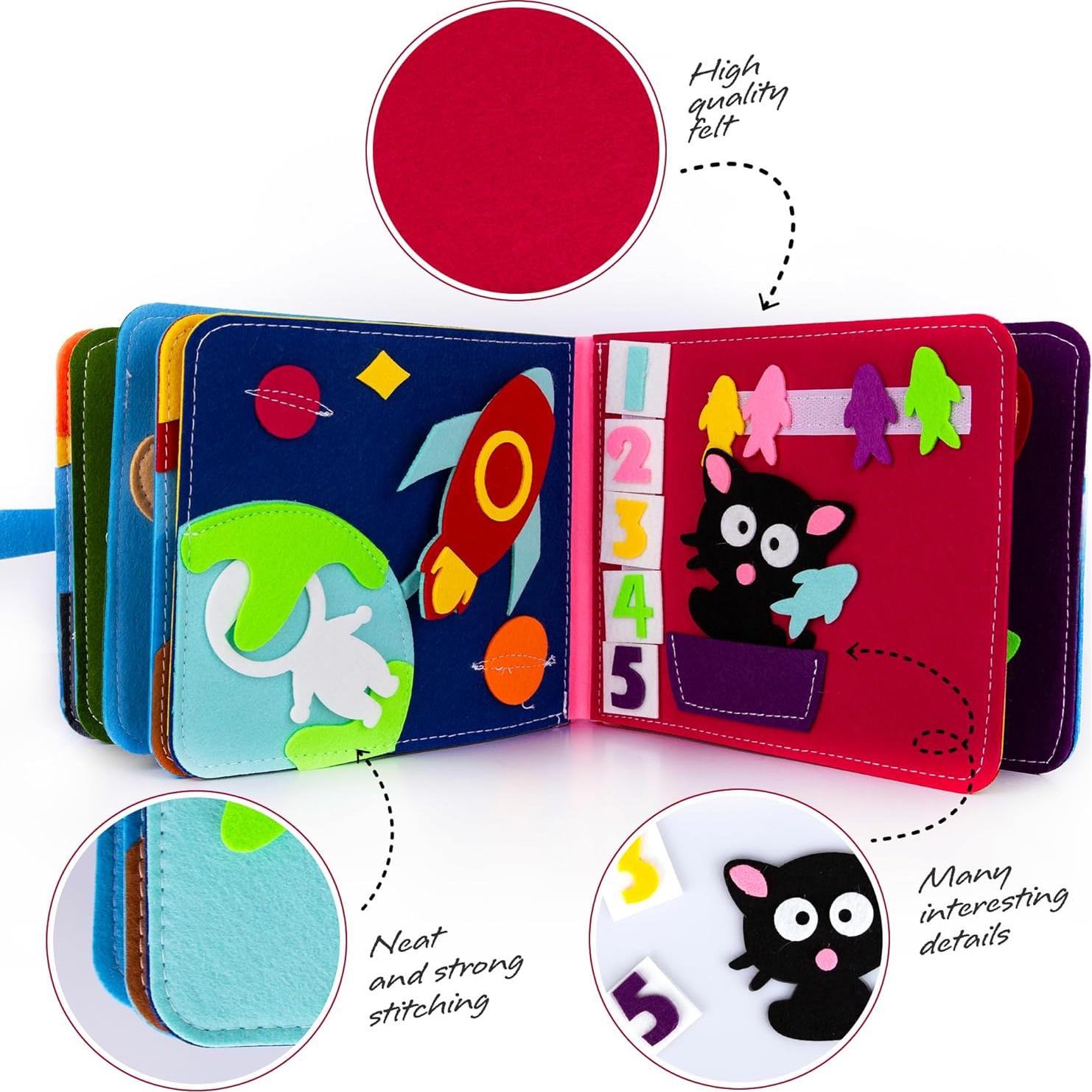 Libro Silencioso Montessori ArtCreativity - 16 Páginas Interactivas