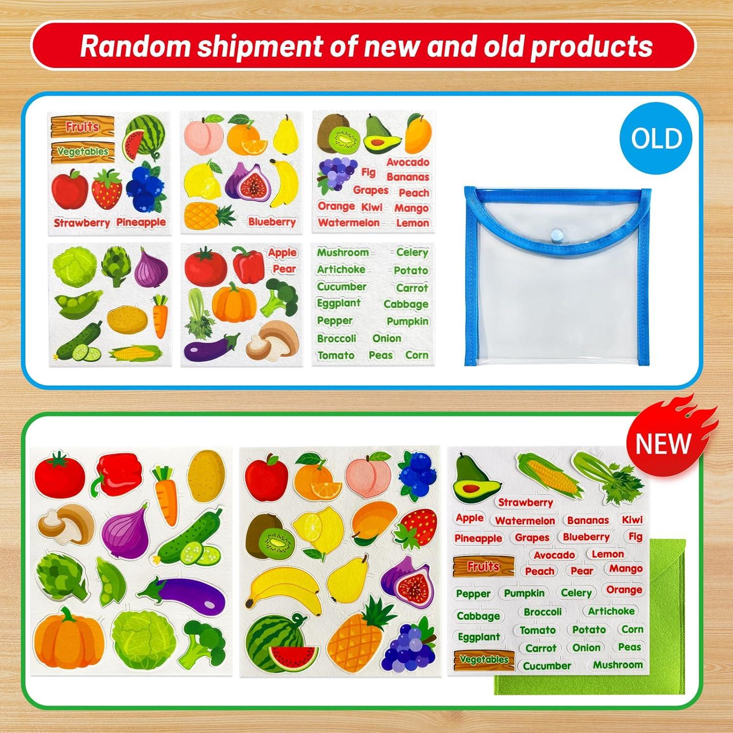 Juego de Aprendizaje de Frutas y Verduras PENGFULL 62 Piezas