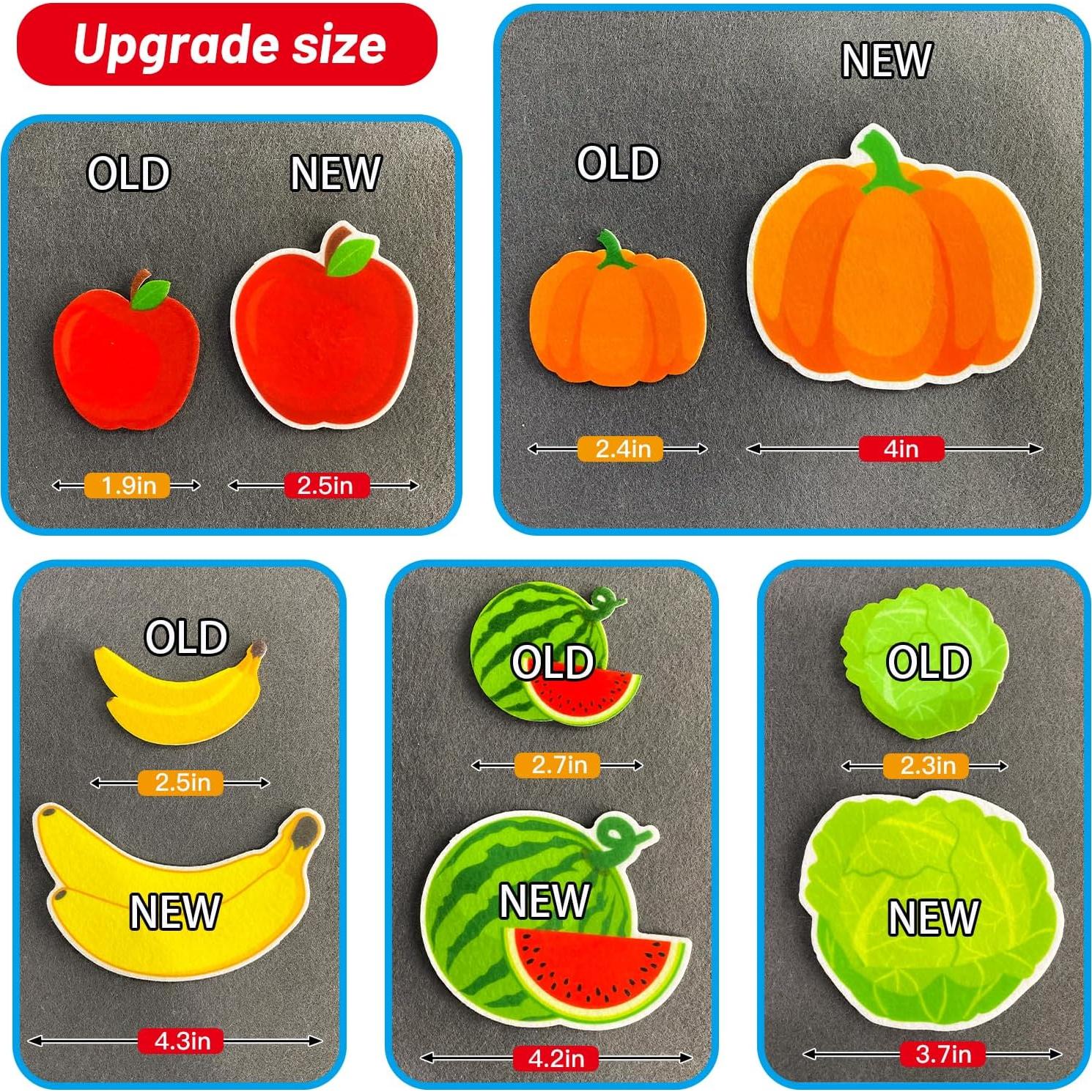 Juego de Aprendizaje de Frutas y Verduras PENGFULL 62 Piezas