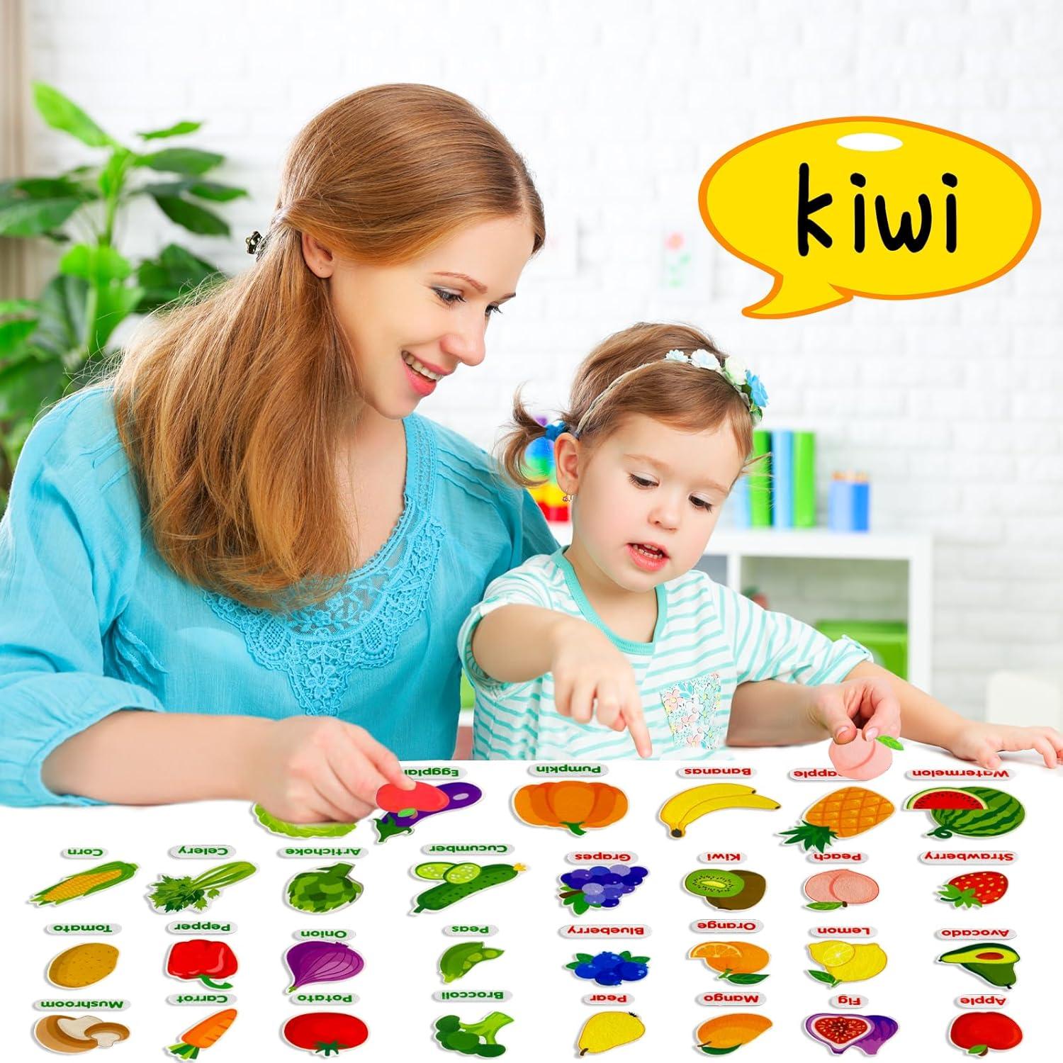 Juego de Aprendizaje de Frutas y Verduras PENGFULL 62 Piezas